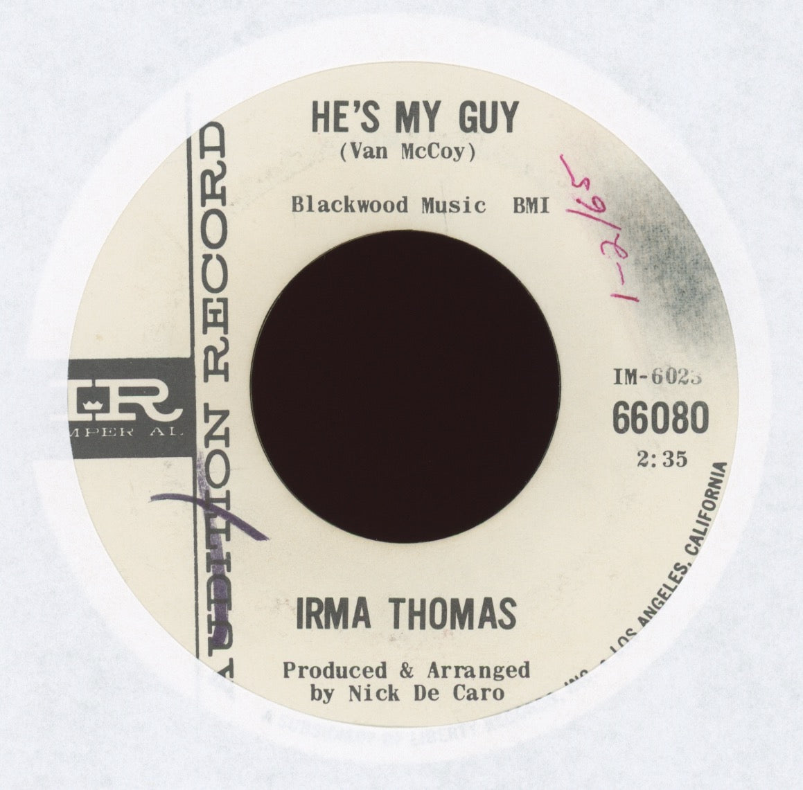 Irma Thomas - He's My Guy on Imperial Promo