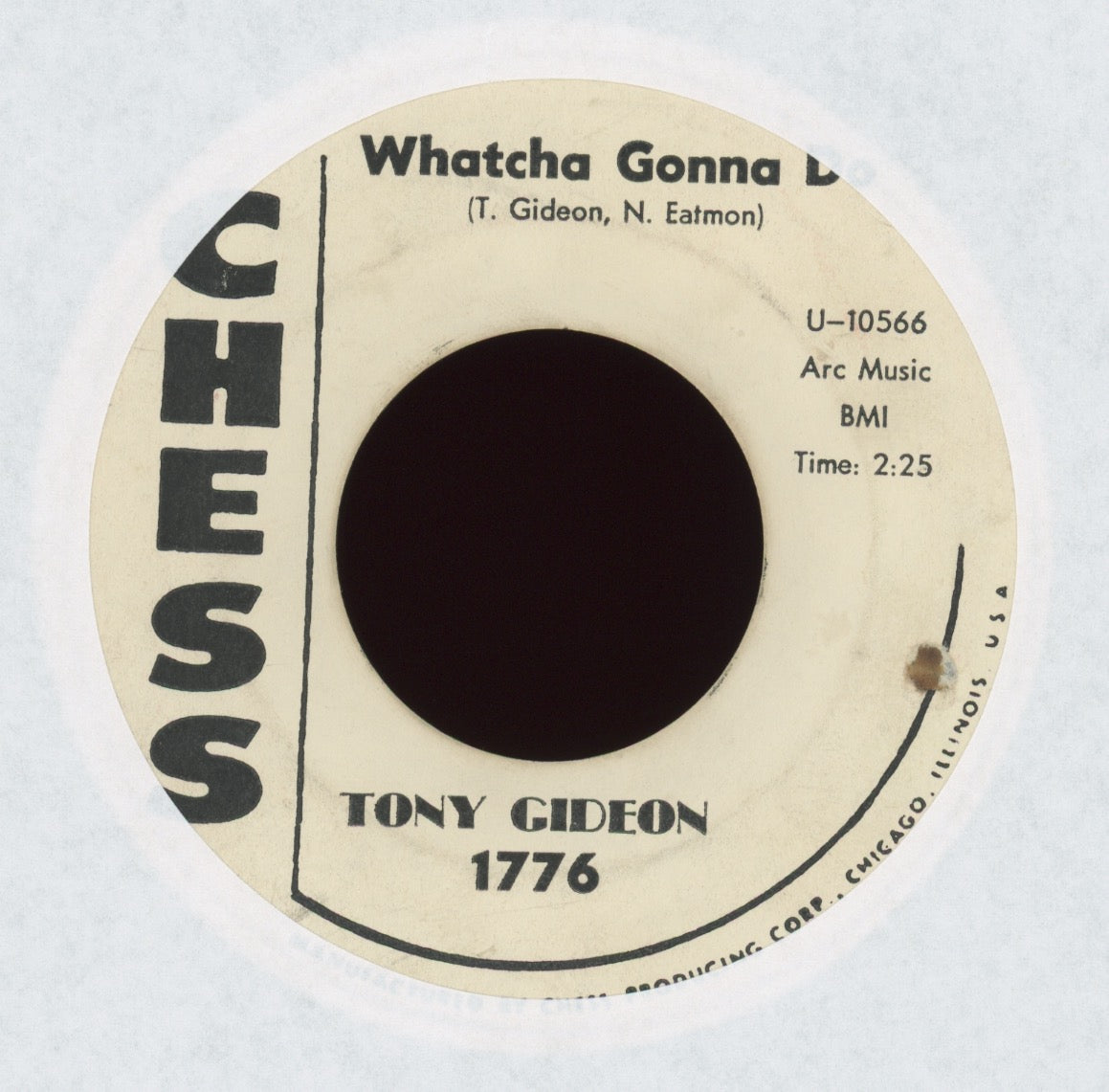 Tony Gideon - Whatcha You Gonna Do on Chess Promo