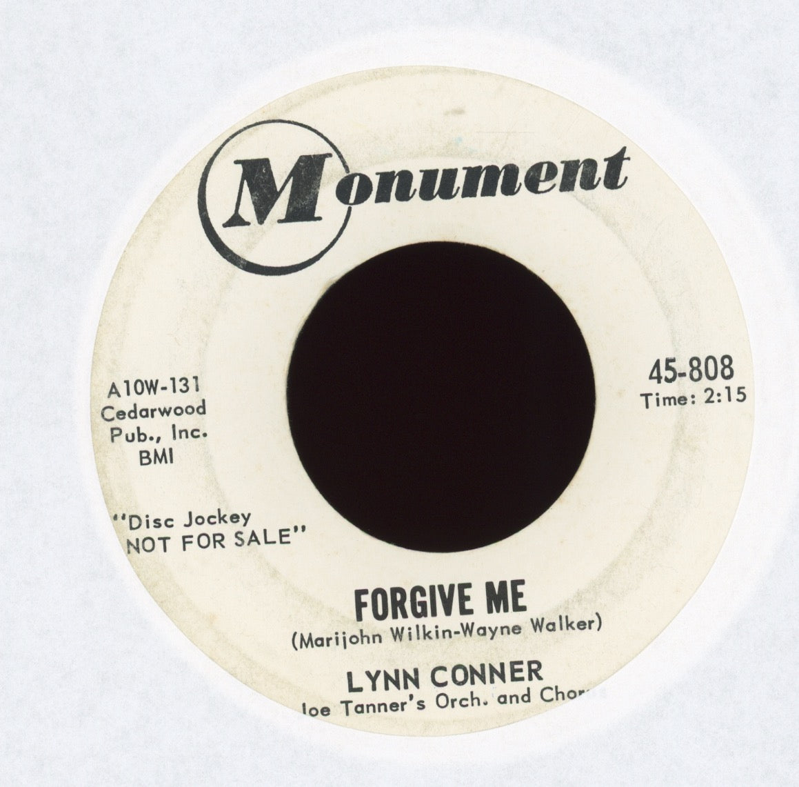 Lynn Conner - Laughing At Me on Monument Promo