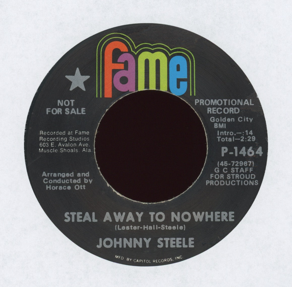 Johnny Steele - Steal Away to Nowhere on Fame Promo