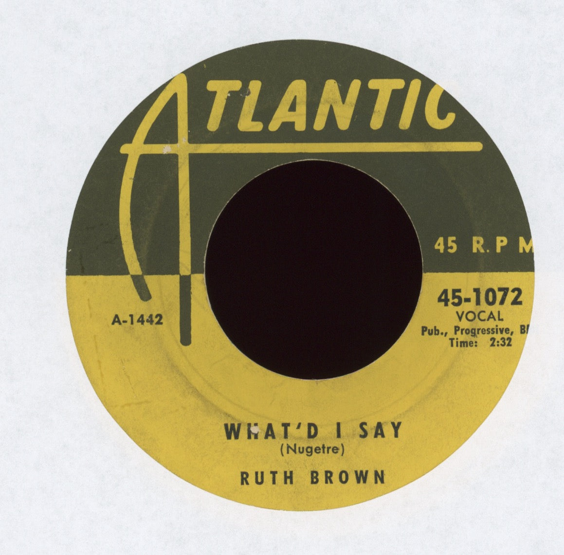Ruth Brown - It's Love Baby (24 Hours Of The Day) / What'd I Say on Atlantic