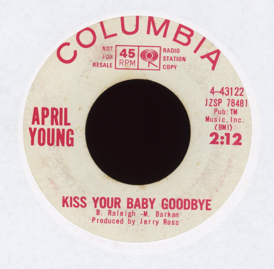 April Young - Kiss Your Baby Goodbye on Columbia Promo