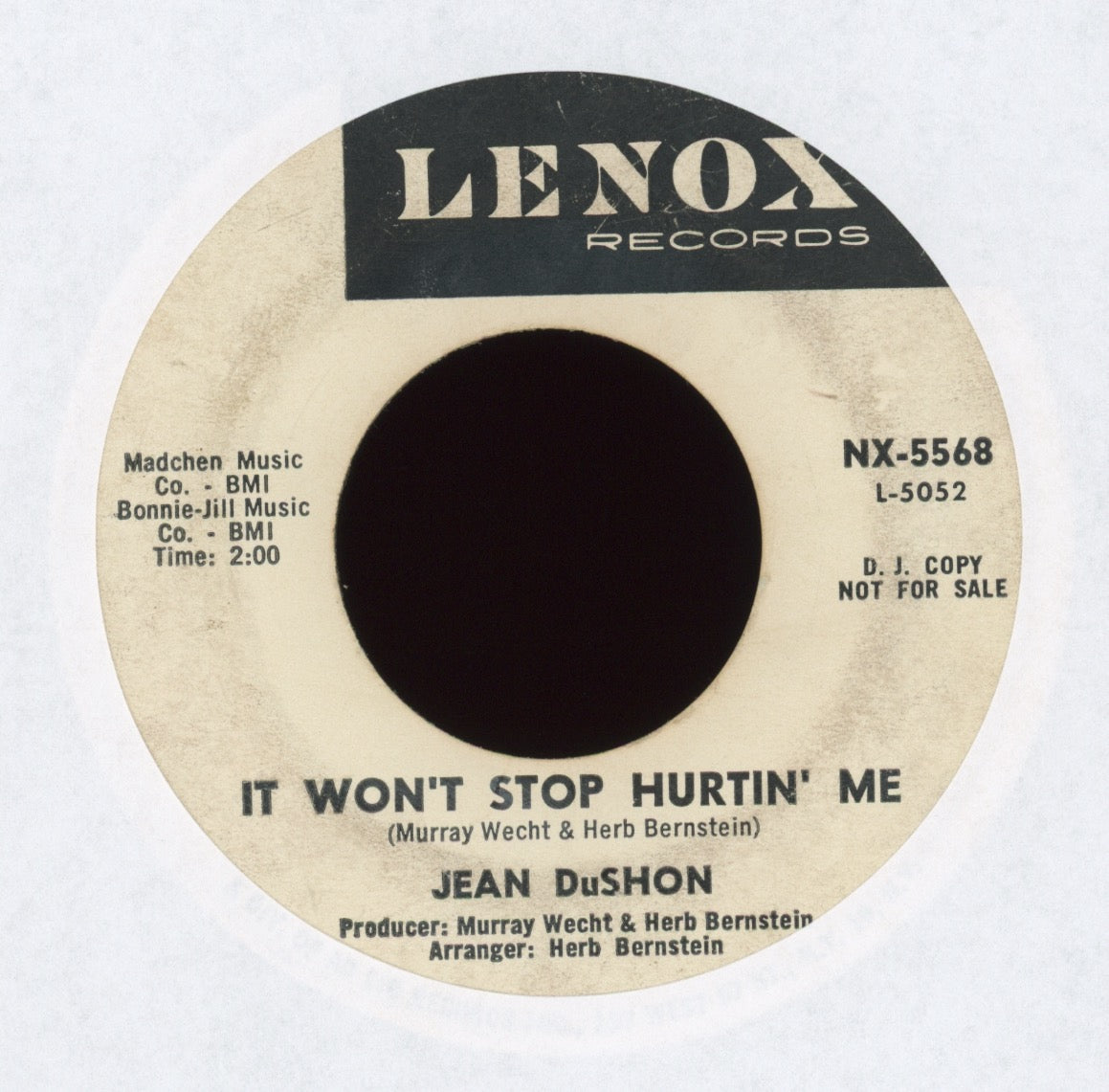 Jean DuShon - It Won't Stop Hurtin' Me on Lenox Promo