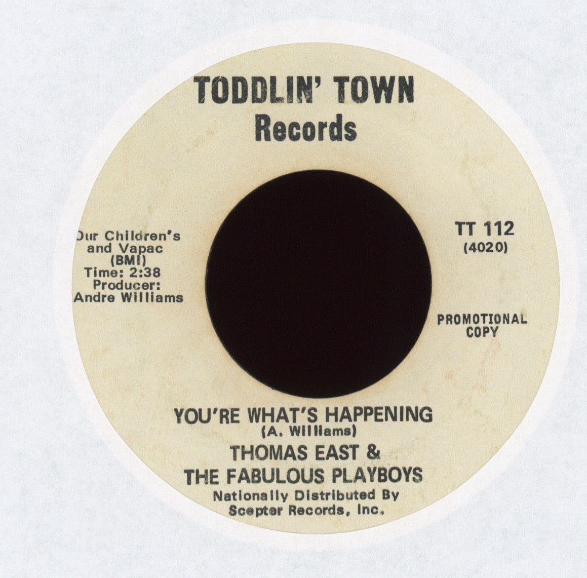 Thomas East & The Fabulous Playboys - I Get A Groove on Toddlin' Town Promo