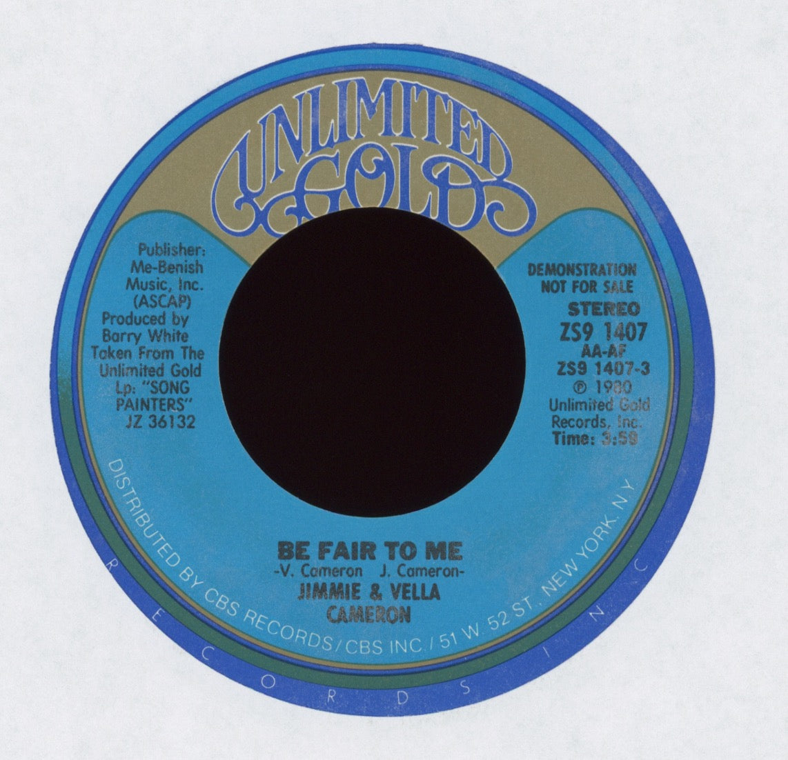 Jimmie & Vella Cameron - Be Fair To Me on Unlimited Gold Promo