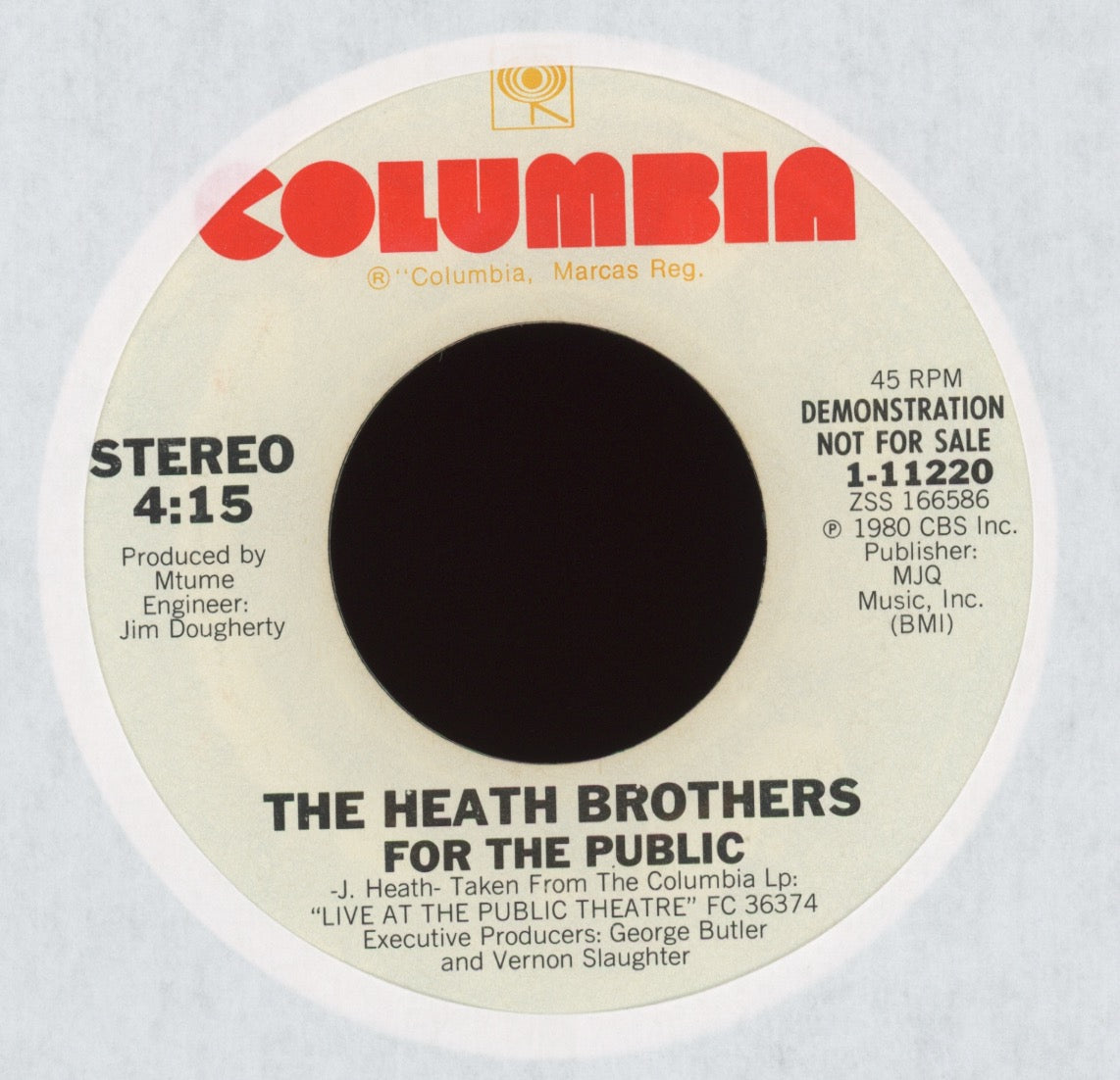 The Heath Brothers - For The Public on Columbia Promo