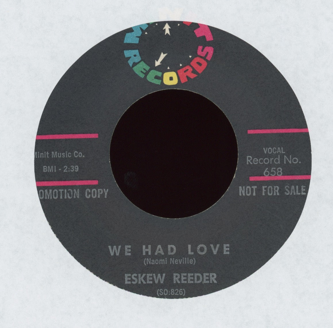 Eskew Reeder - Never Again on Minit Promo