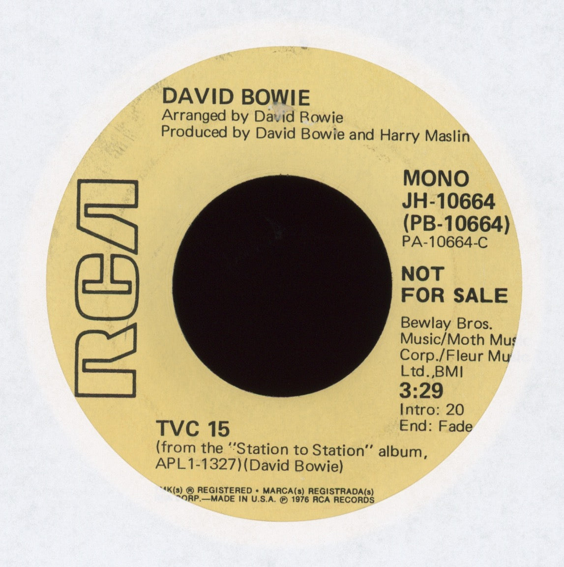 David Bowie - TVC 15 on RCA Promo
