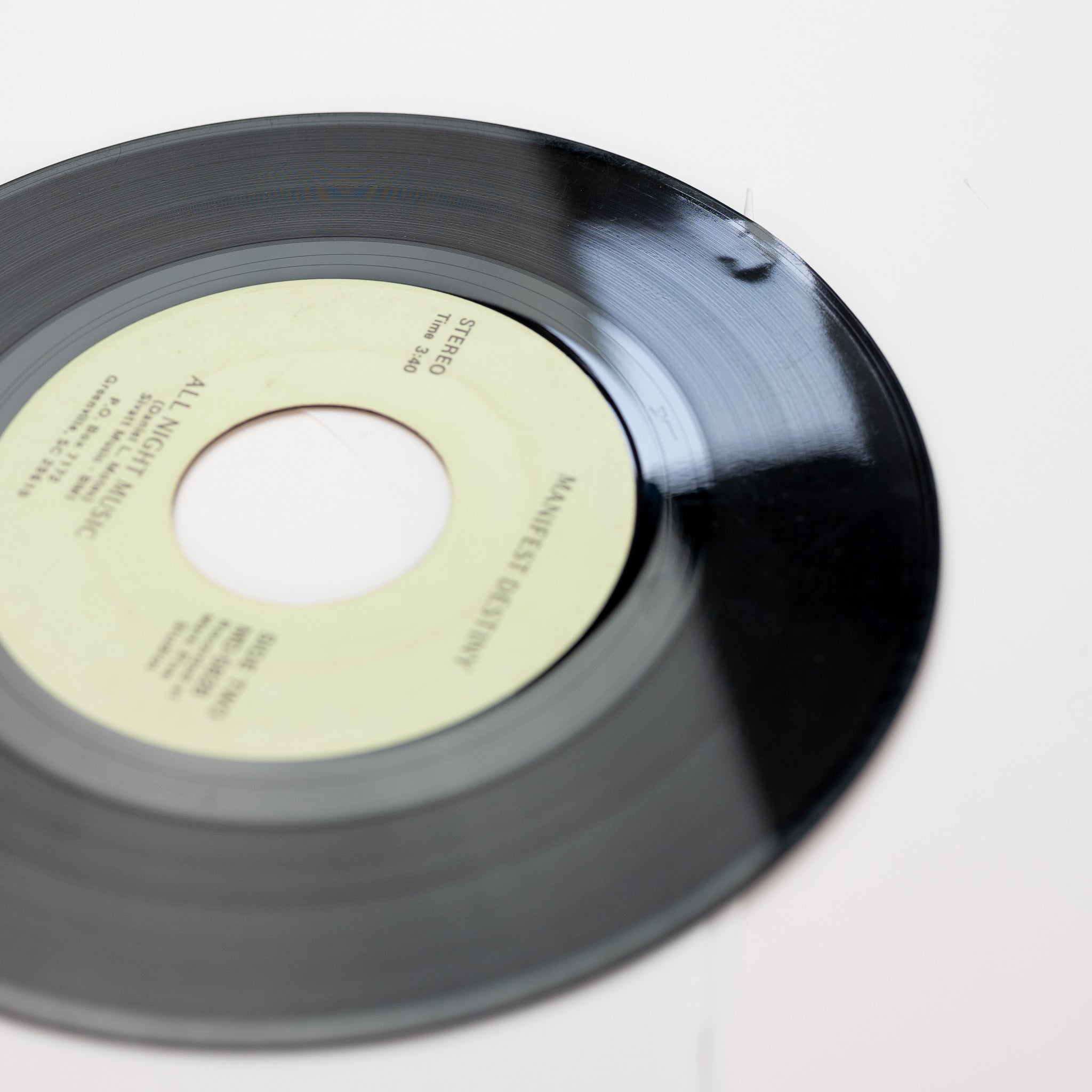 Manifest Destiny - All Night Music / I'm Missing You Private Press Mark Five Studios