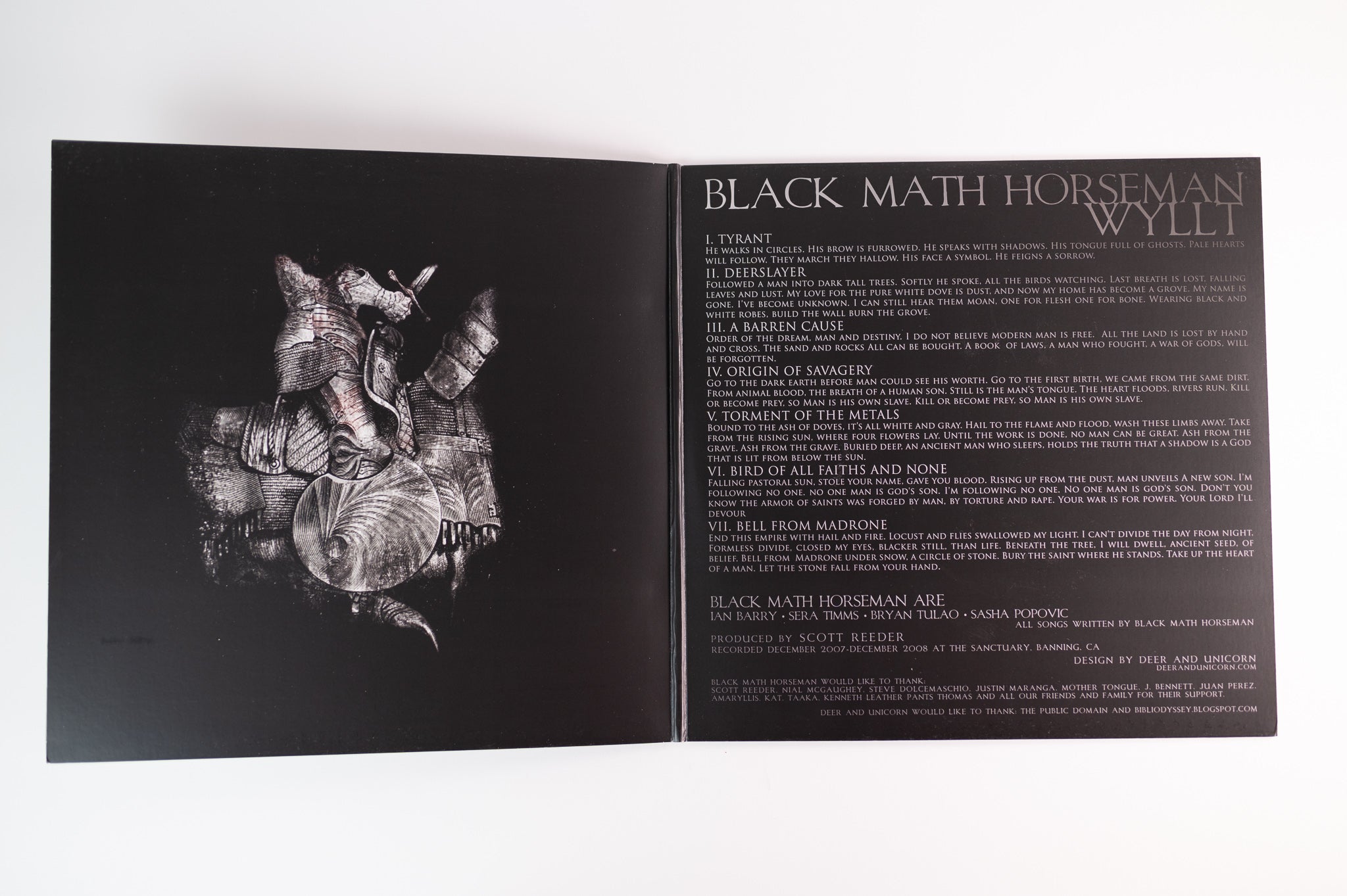 Black Math Horseman - Wyllt on Tee Pee Ltd Edition Clear Vinyl