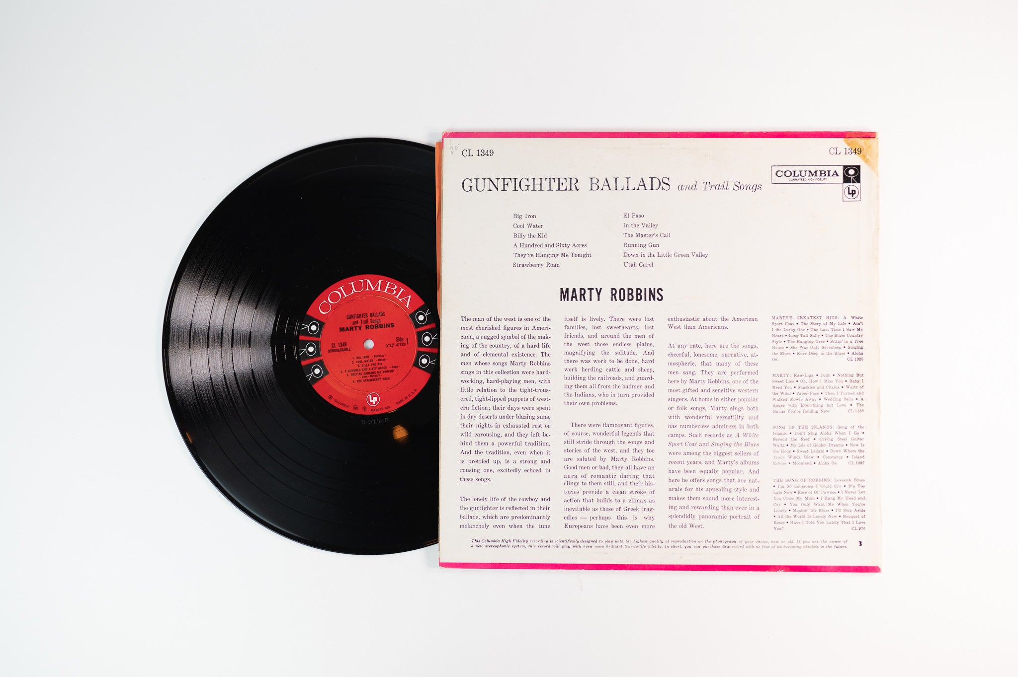 Marty Robbins - Gunfighter Ballads And Trail Songs on Columbia Mono 6 Eye