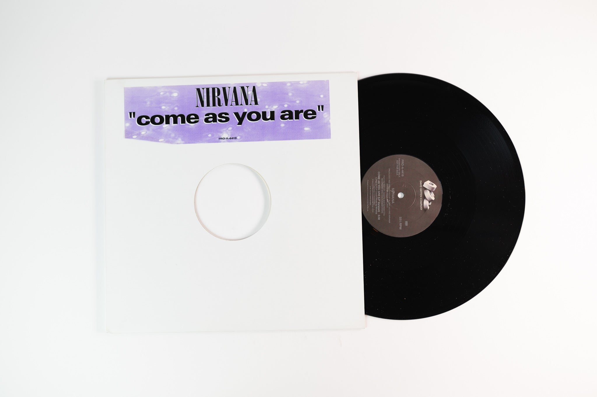 Nirvana - Come As You Are on Geffen Promo 12" Single