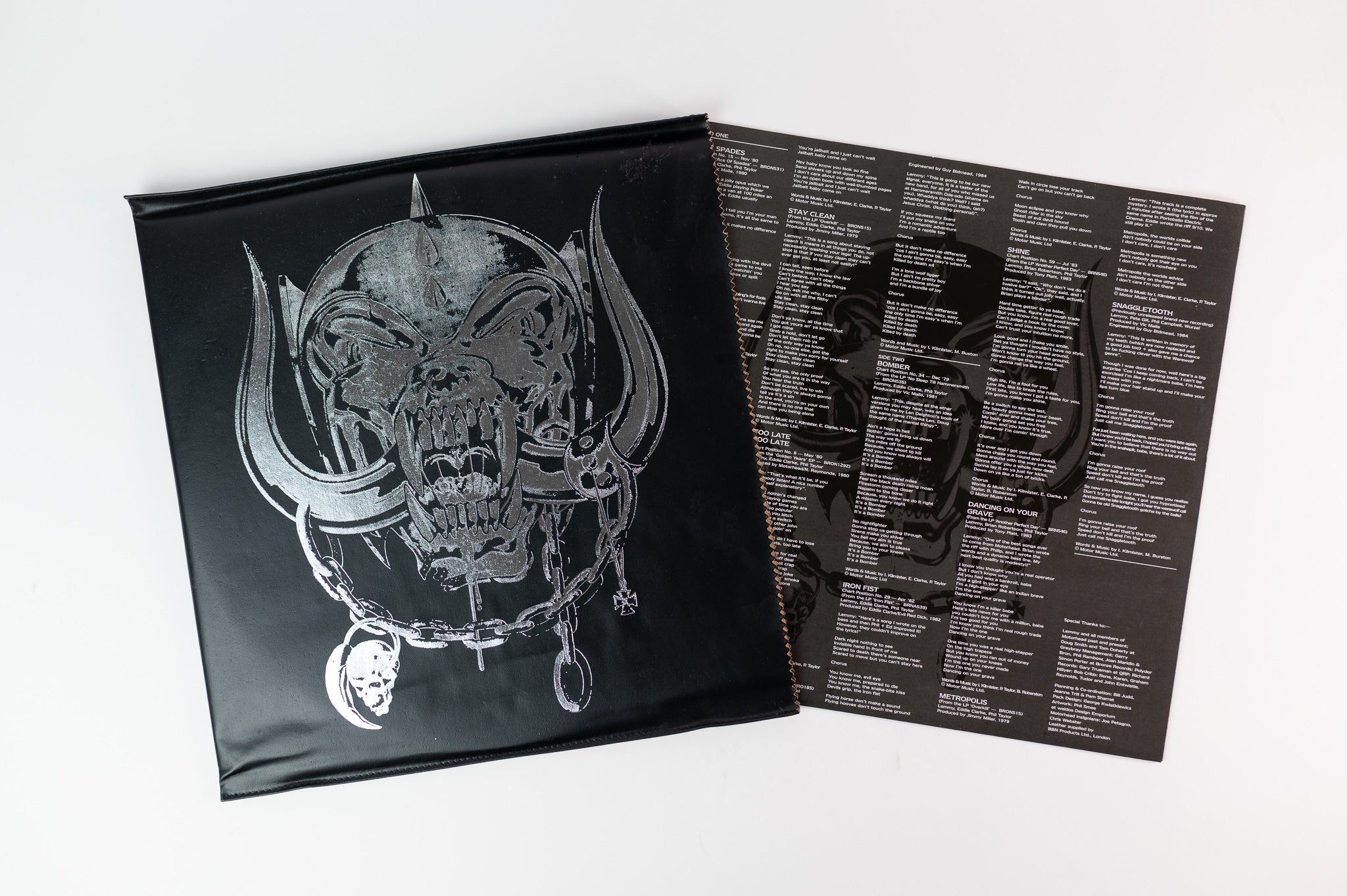 Motörhead - No Remorse on Earmark Leather Cover 2004 Italian Reissue