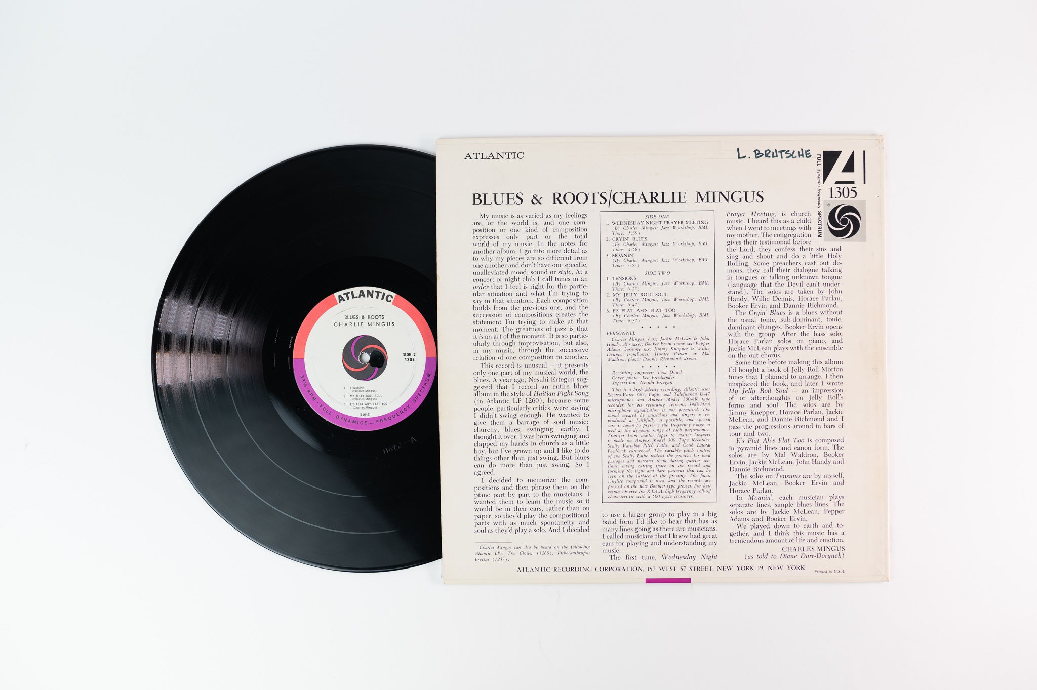 Charles Mingus - Blues & Roots on Atlantic 1305 Mono Bullseye Label