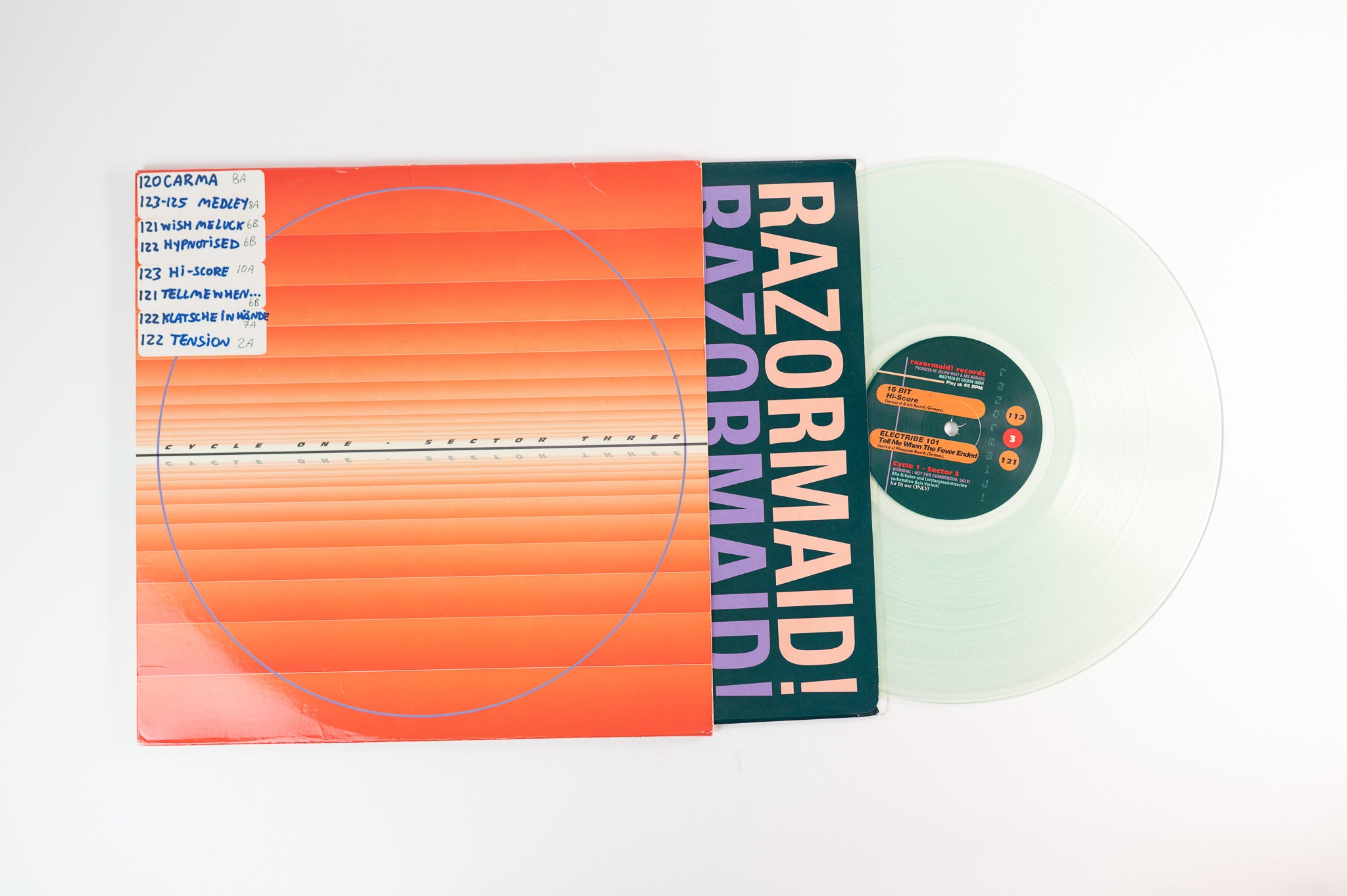 Various - Cycle One - Sector Three on Razormaid Records - Coke Bottle Clear Vinyl