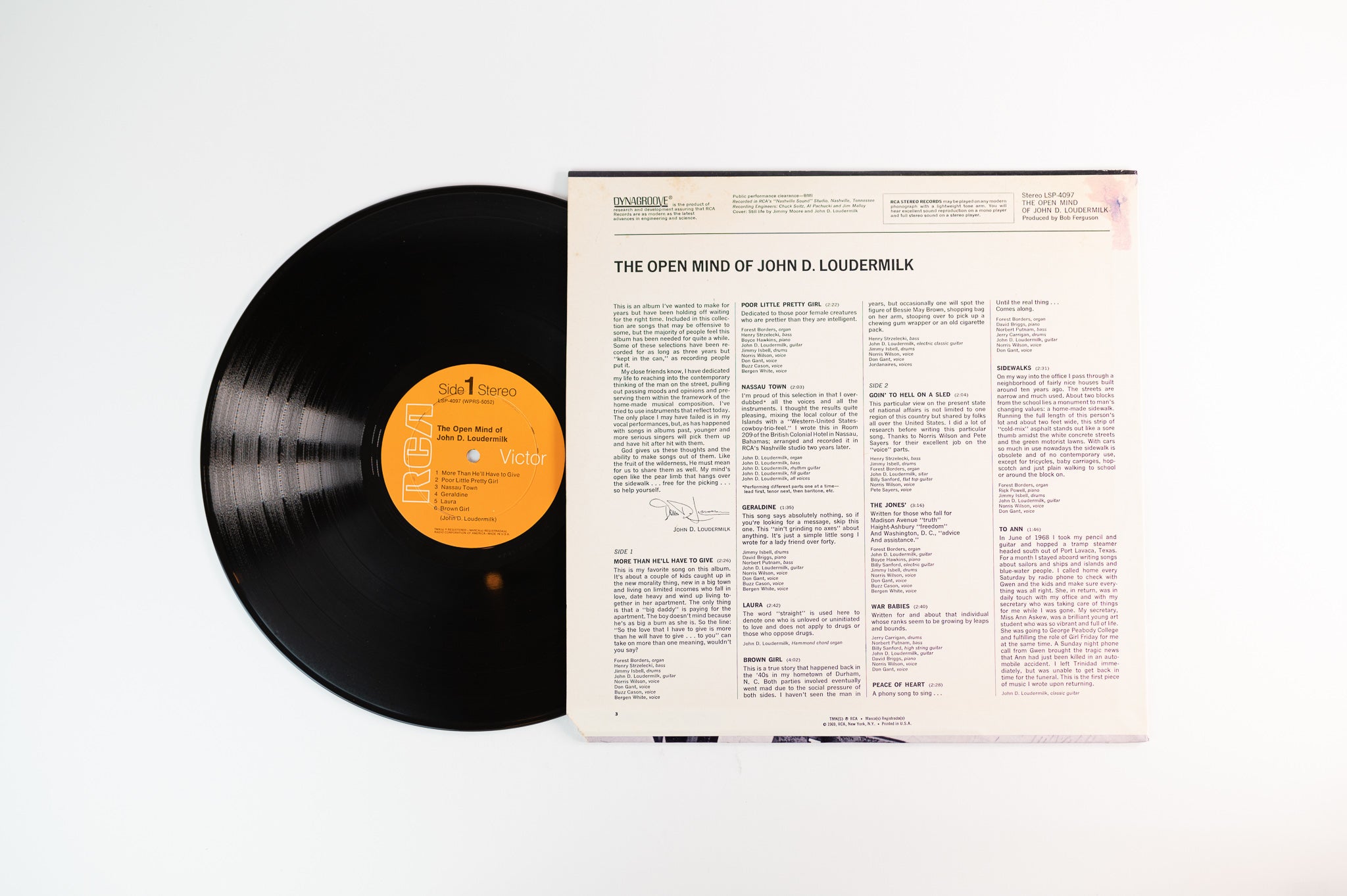 John D. Loudermilk - The Open Mind Of John D. Loudermilk on RCA Victor