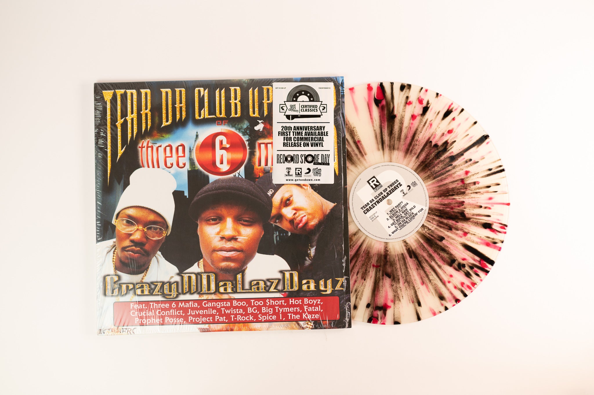 Tear Da Club Up Thugs - CrazyNDaLazDayz on Get On Down - Clear w/ Black & Pink splatter