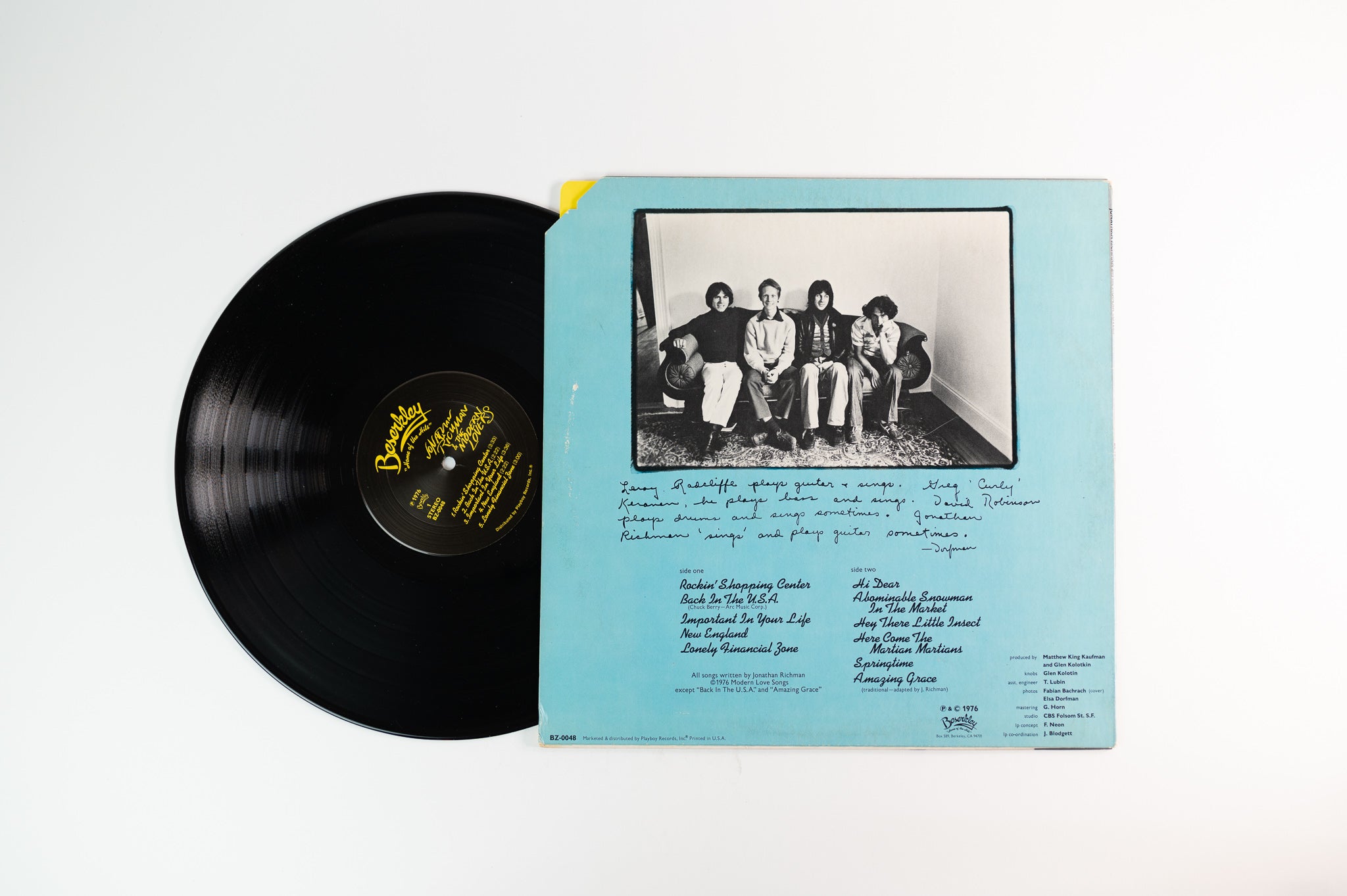 Jonathan Richman & The Modern Lovers - S/T on Beserkley