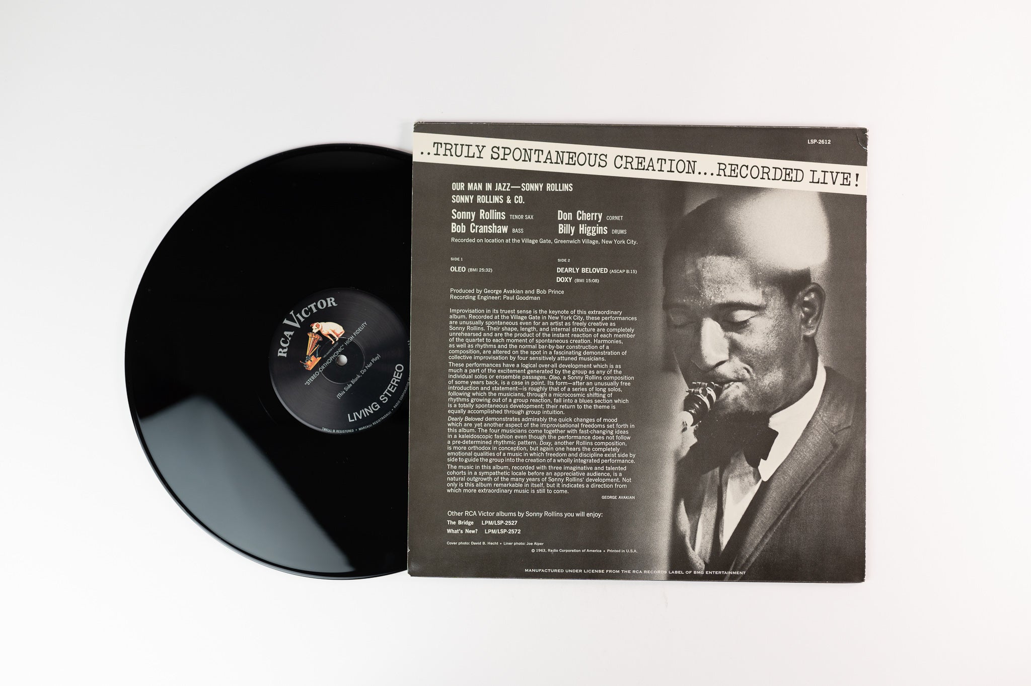 Sonny Rollins - Our Man In Jazz RCA Classic Records 45 Series Reissue One Sided Pressing