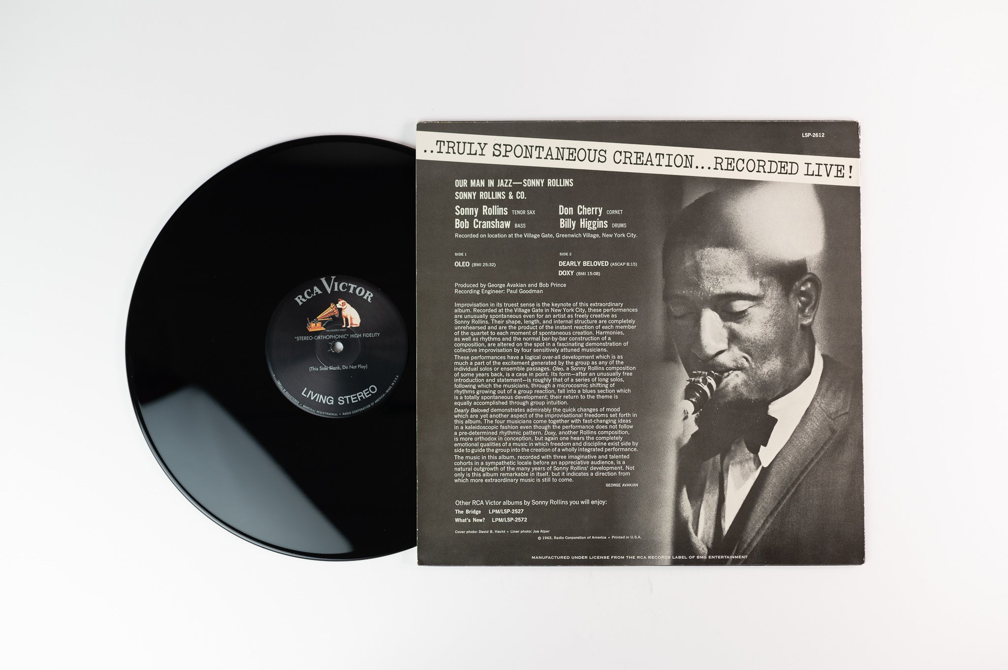 Sonny Rollins - Our Man In Jazz RCA Classic Records 45 Series Reissue One Sided Pressing