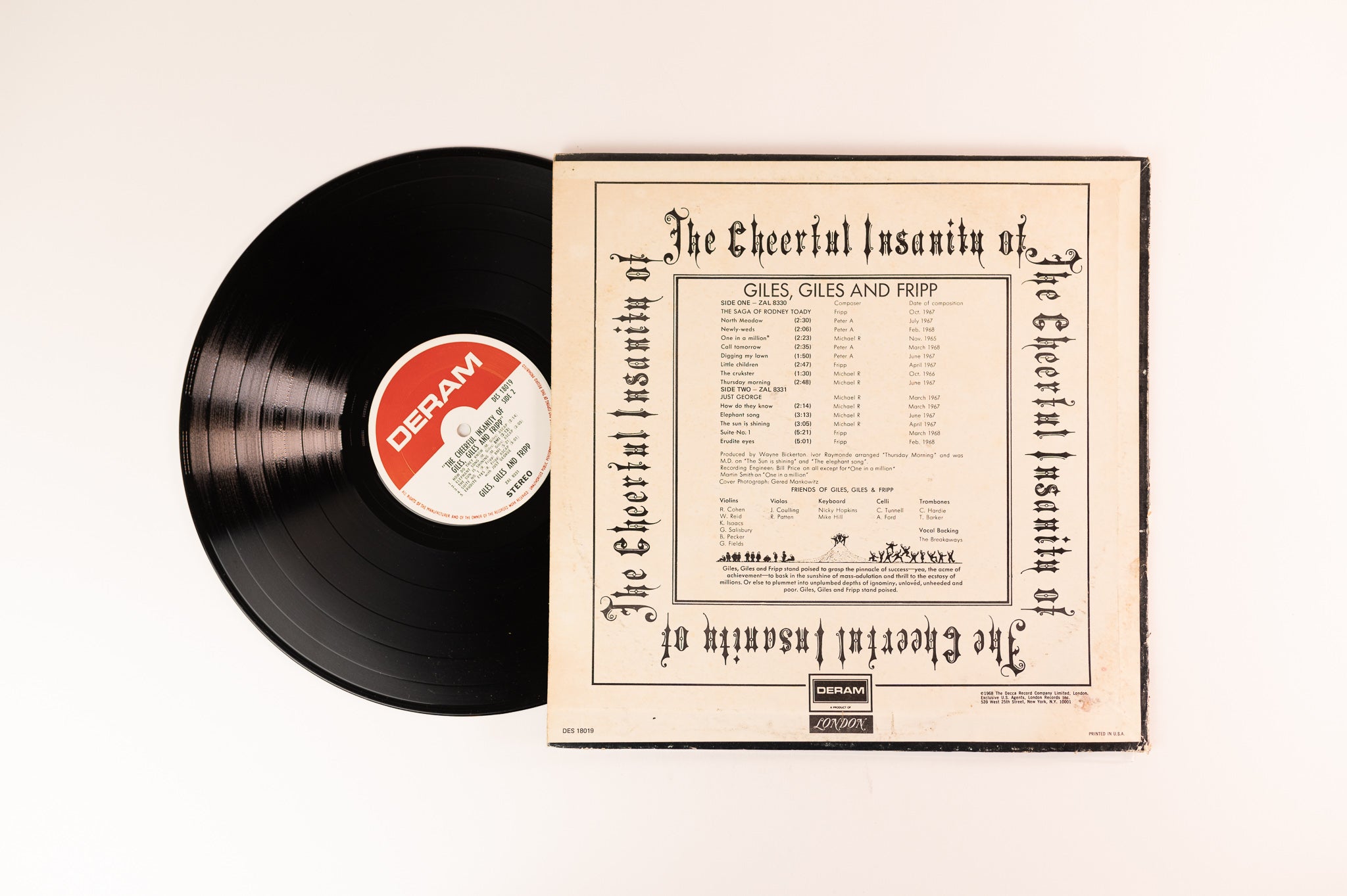 Giles, Giles And Fripp - The Cheerful Insanity Of Giles, Giles And Fripp on Deram Stereo
