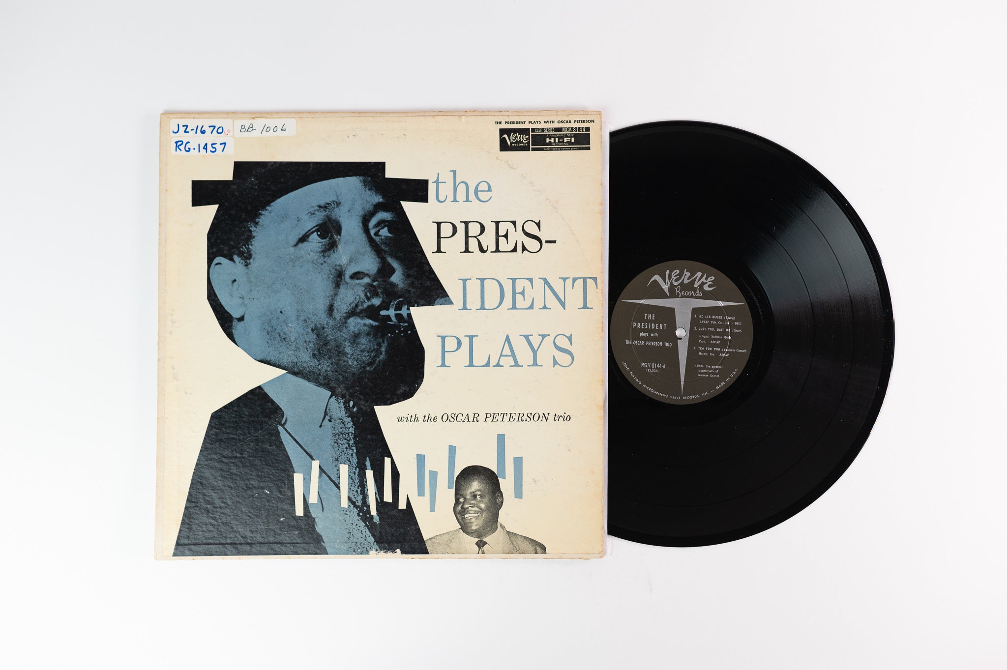 Lester Young - The President Plays With The Oscar Peterson Trio on Verve Mono Deep Groove