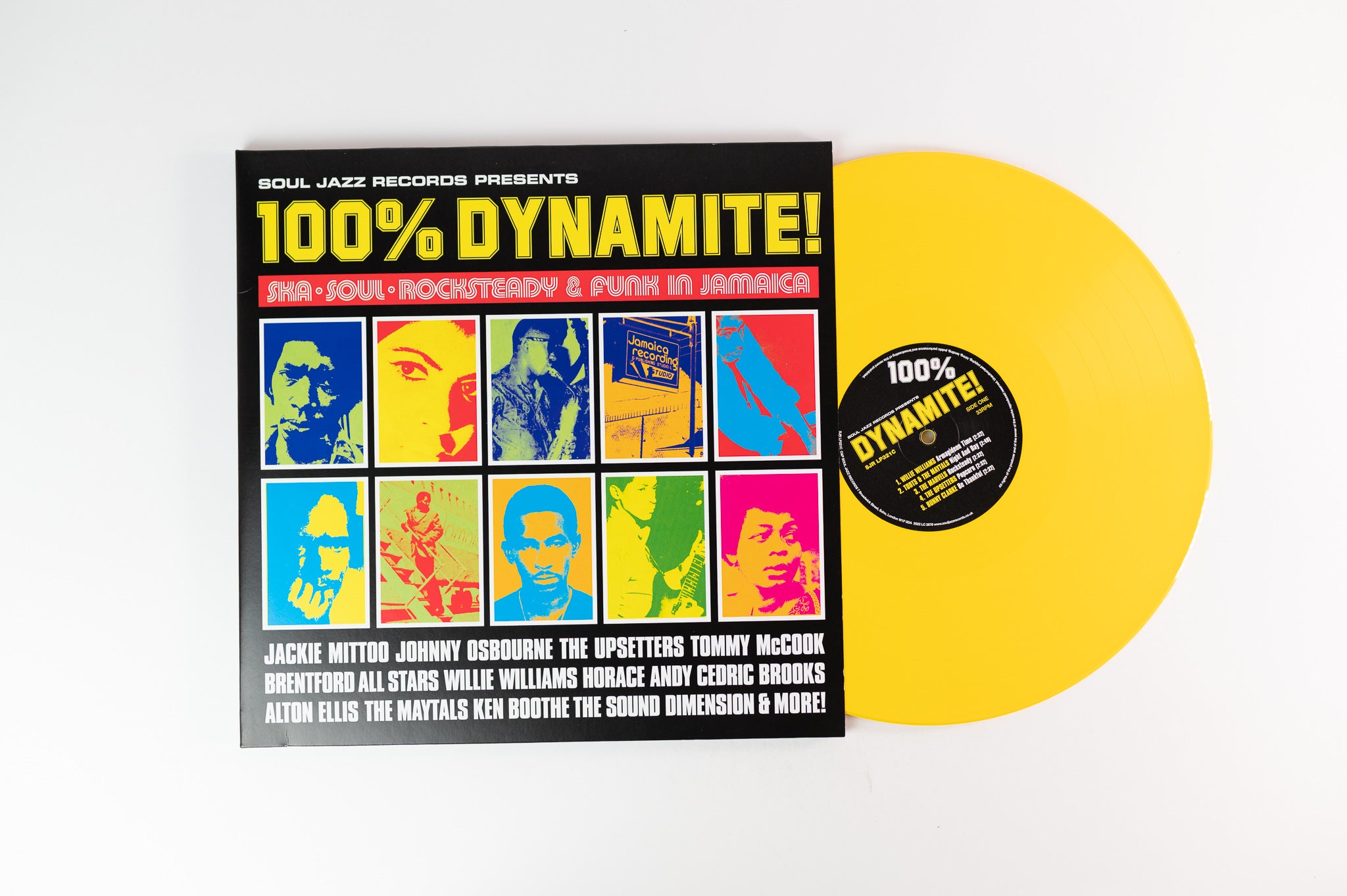 Various - 100% Dynamite! on Soul Jazz Yellow Vinyl