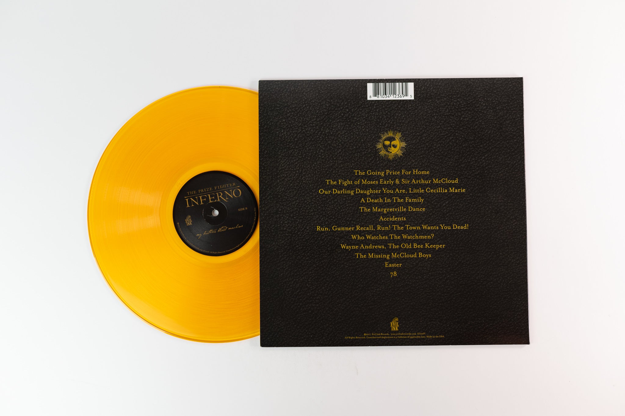 The Prize Fighter Inferno - My Brother's Blood Machine on Evil Ink Ltd Gold Transparent
