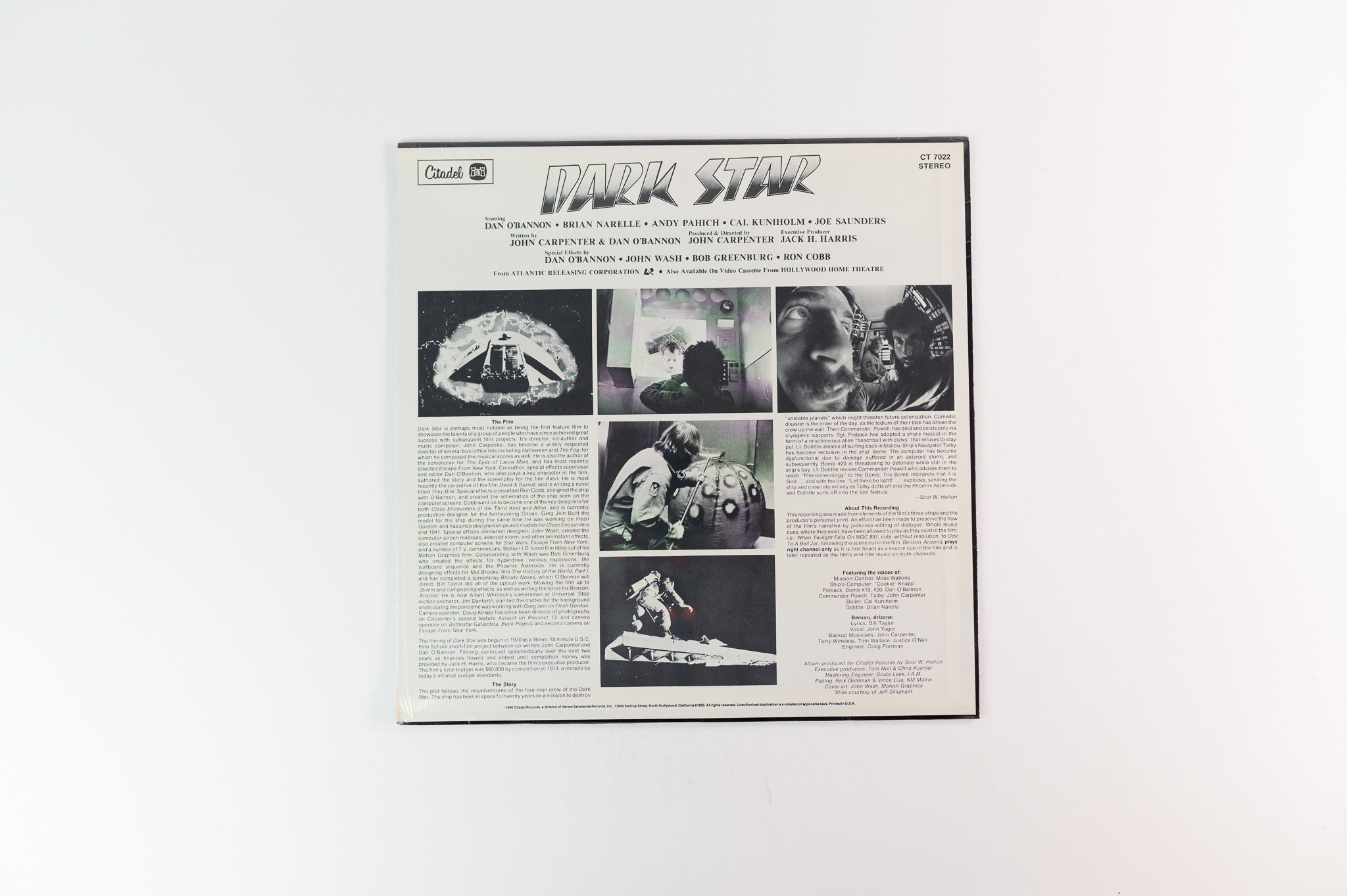 John Carpenter - Dark Star (Original Motion Picture Soundtrack) on Citadel Sealed