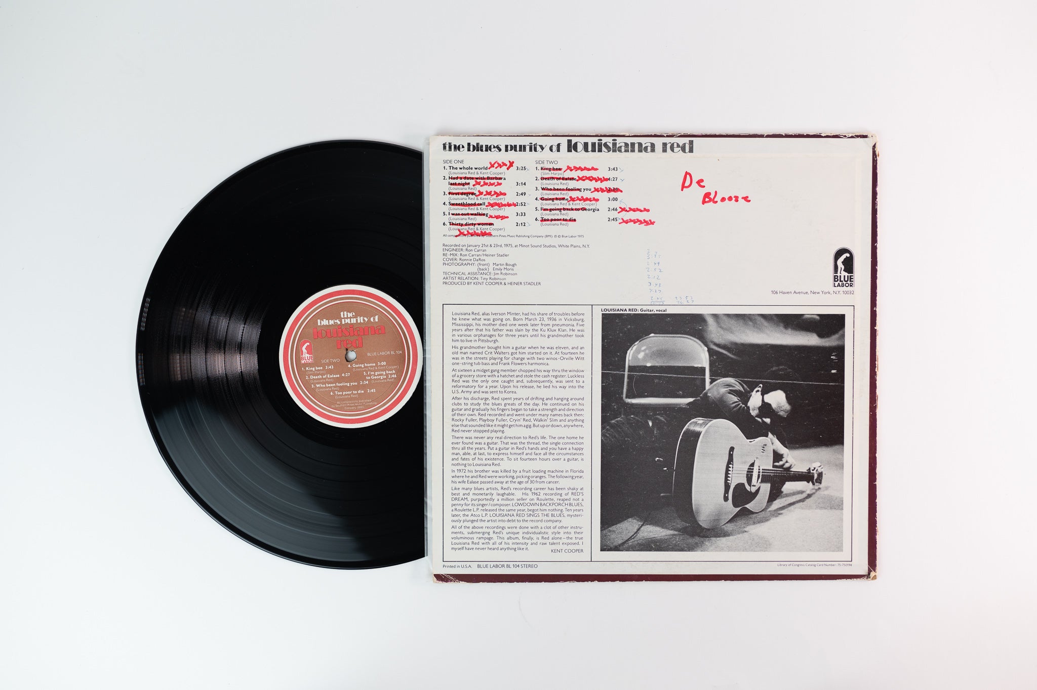 Louisiana Red - The Blues Purity Of Louisiana Red Volume 1: Sweet Blood Call on Blue Labor