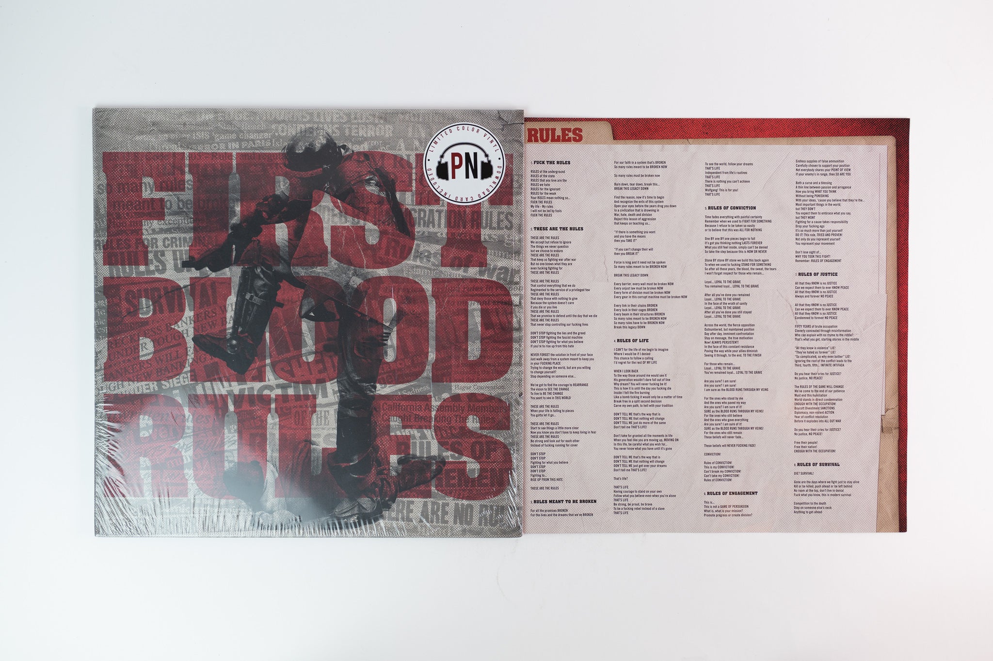 First Blood - Rules on Pure Noise Cream Red Smash with Black Splatter