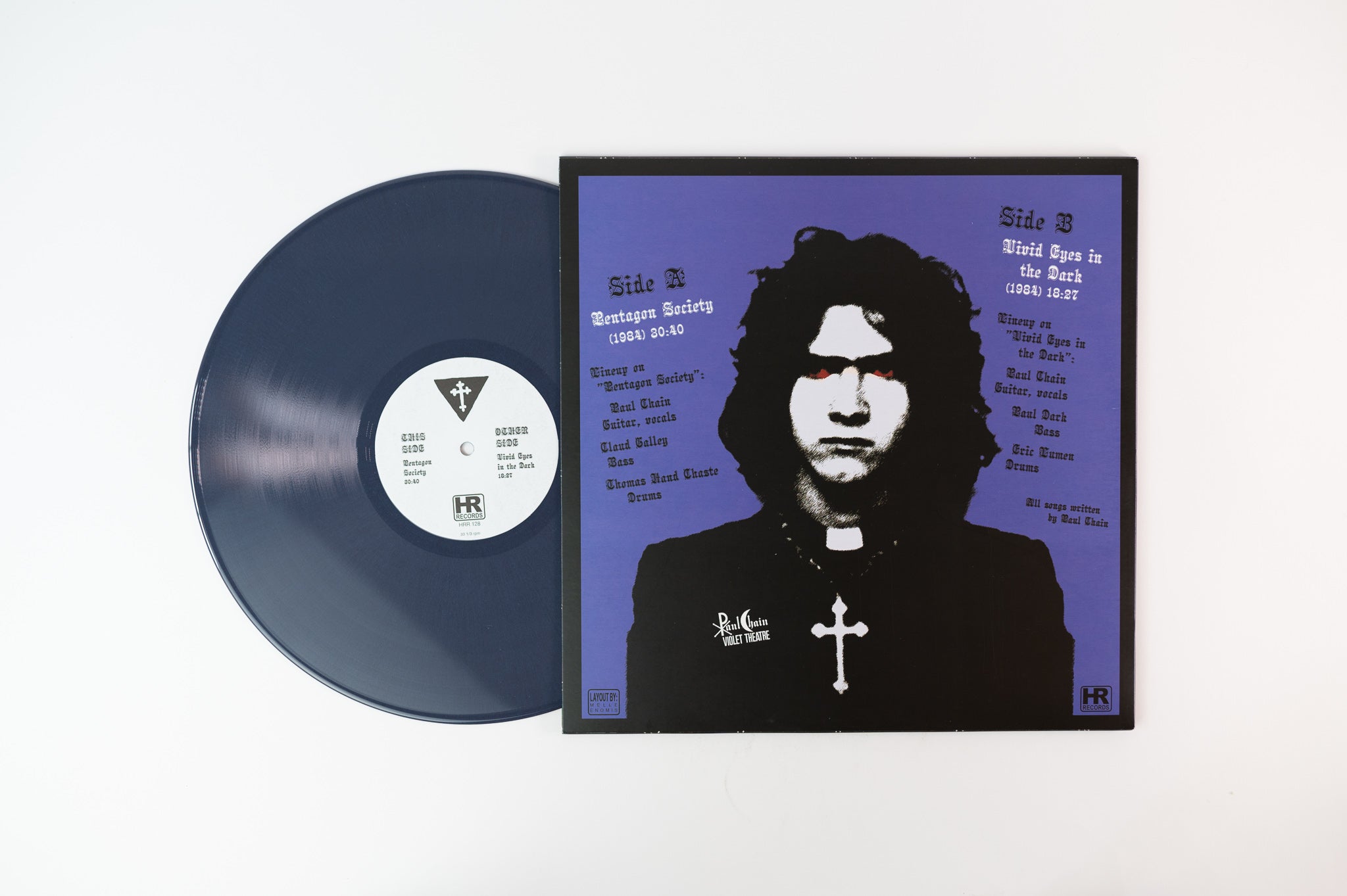 Paul Chain Violet Theatre - Vivid Eyes In The Dark on High Roller German Press Limited Purple