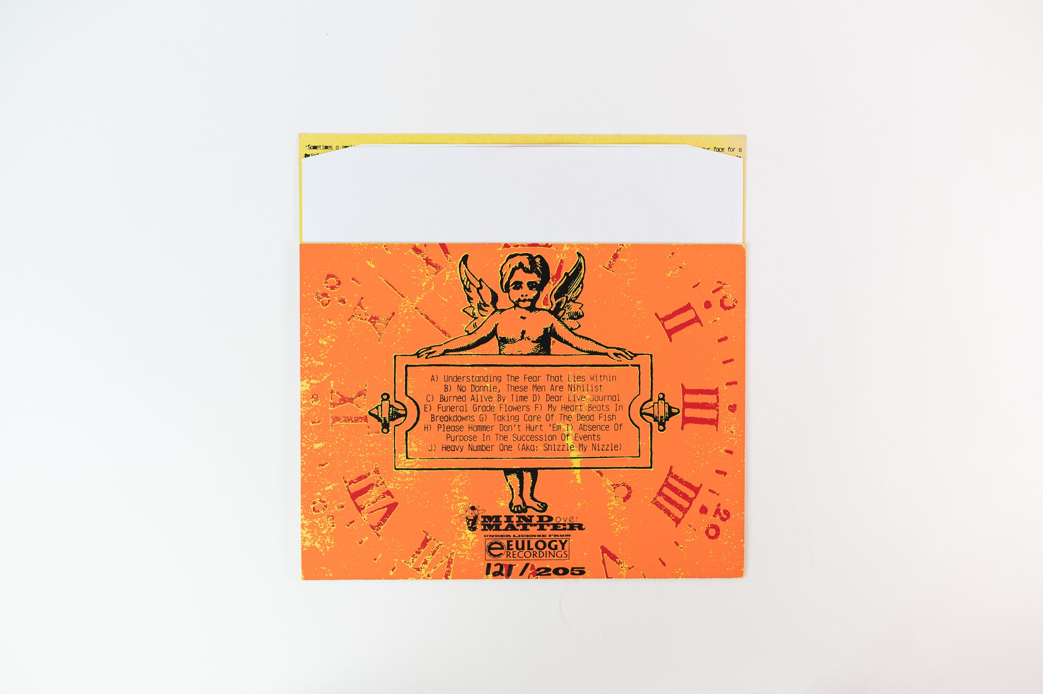 Evergreen Terrace - Burned Alive By Time on Mind Over Matter Orange Transparent