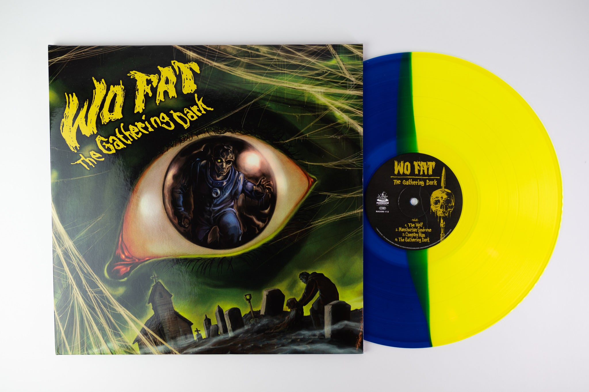 Wo Fat - The Gathering Dark on Nasoni Records - Blue & Yellow Vinyl