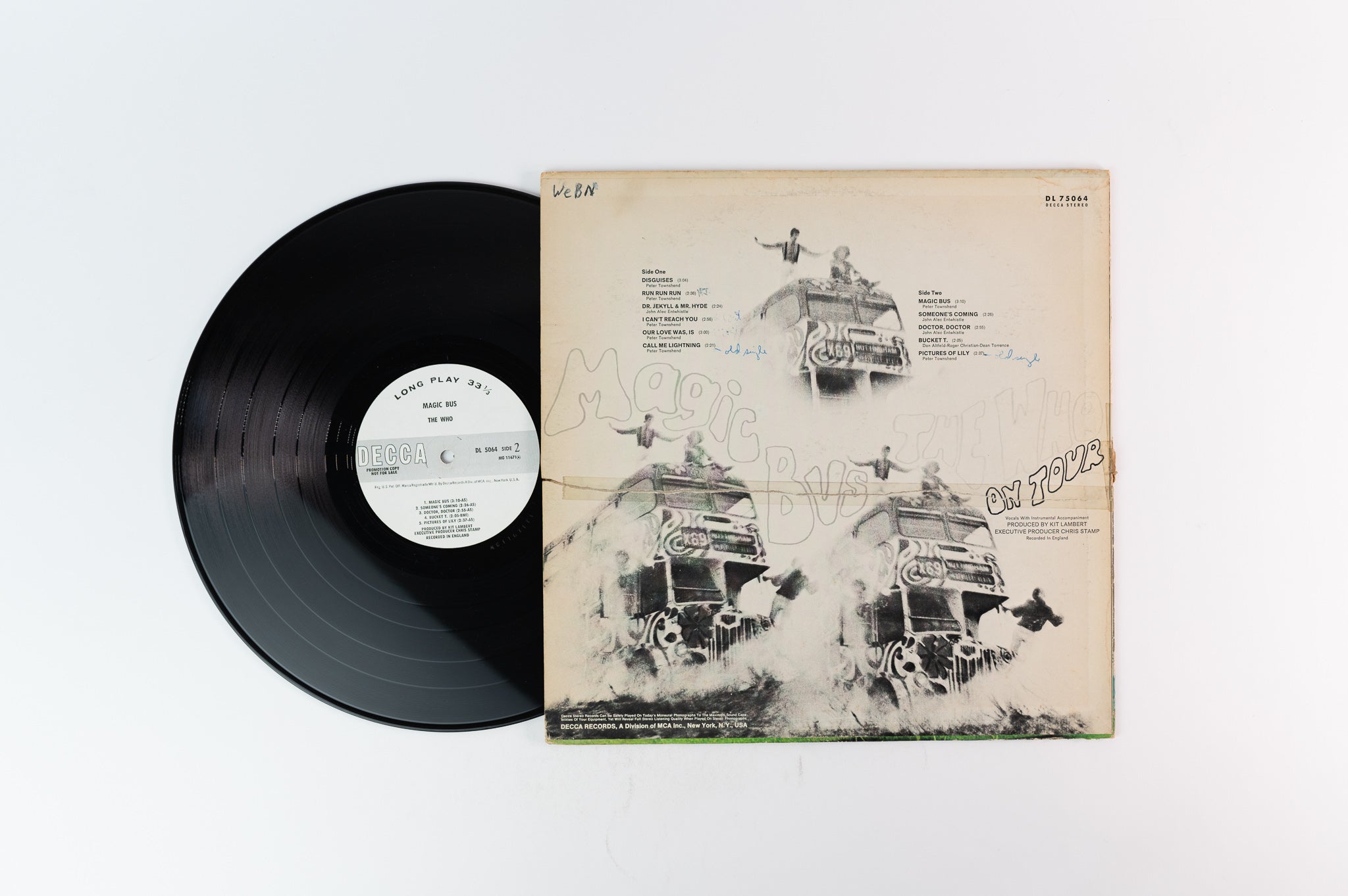 The Who - Magic Bus on Decca DL 5064 Mono White Label Promo