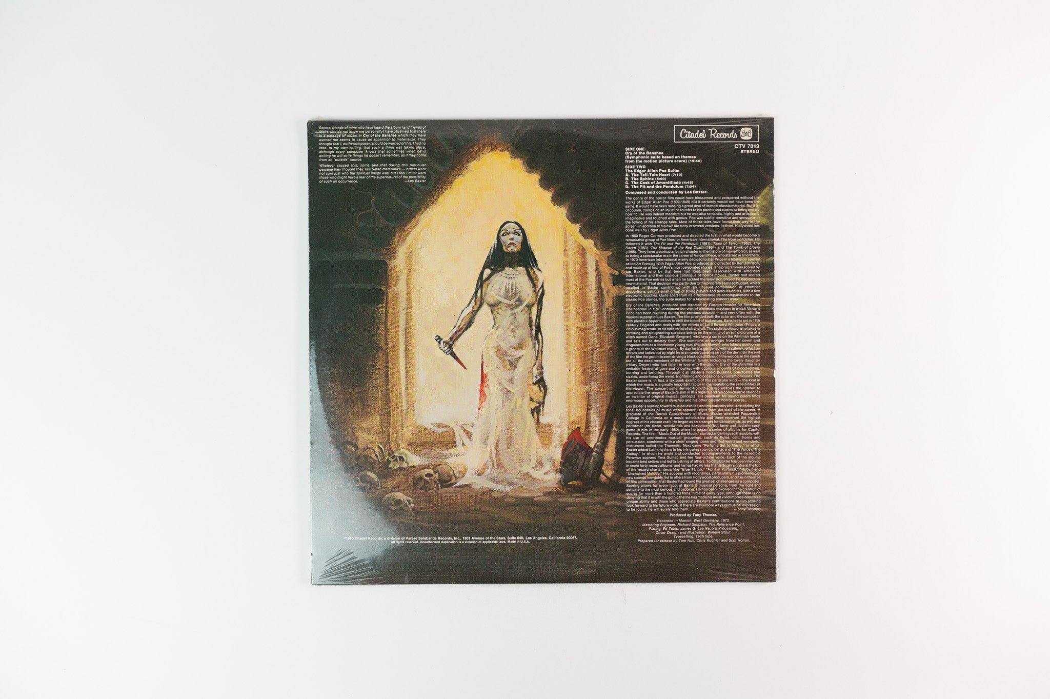Les Baxter - Cry Of The Banshee / The Edgar Allen Poe Suite Soundtrack / TV Score on Citadel Sealed