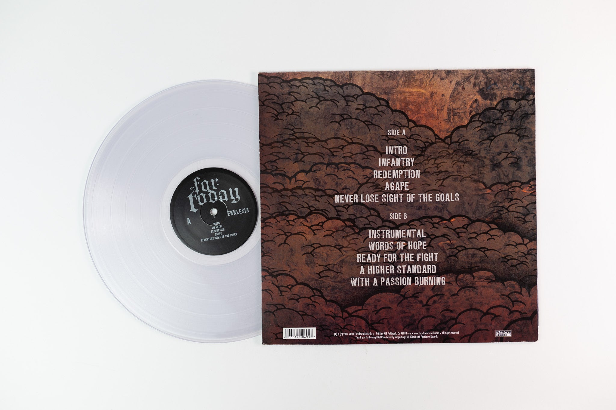 For Today - Ekklesia on Facedown Ltd Clear Vinyl