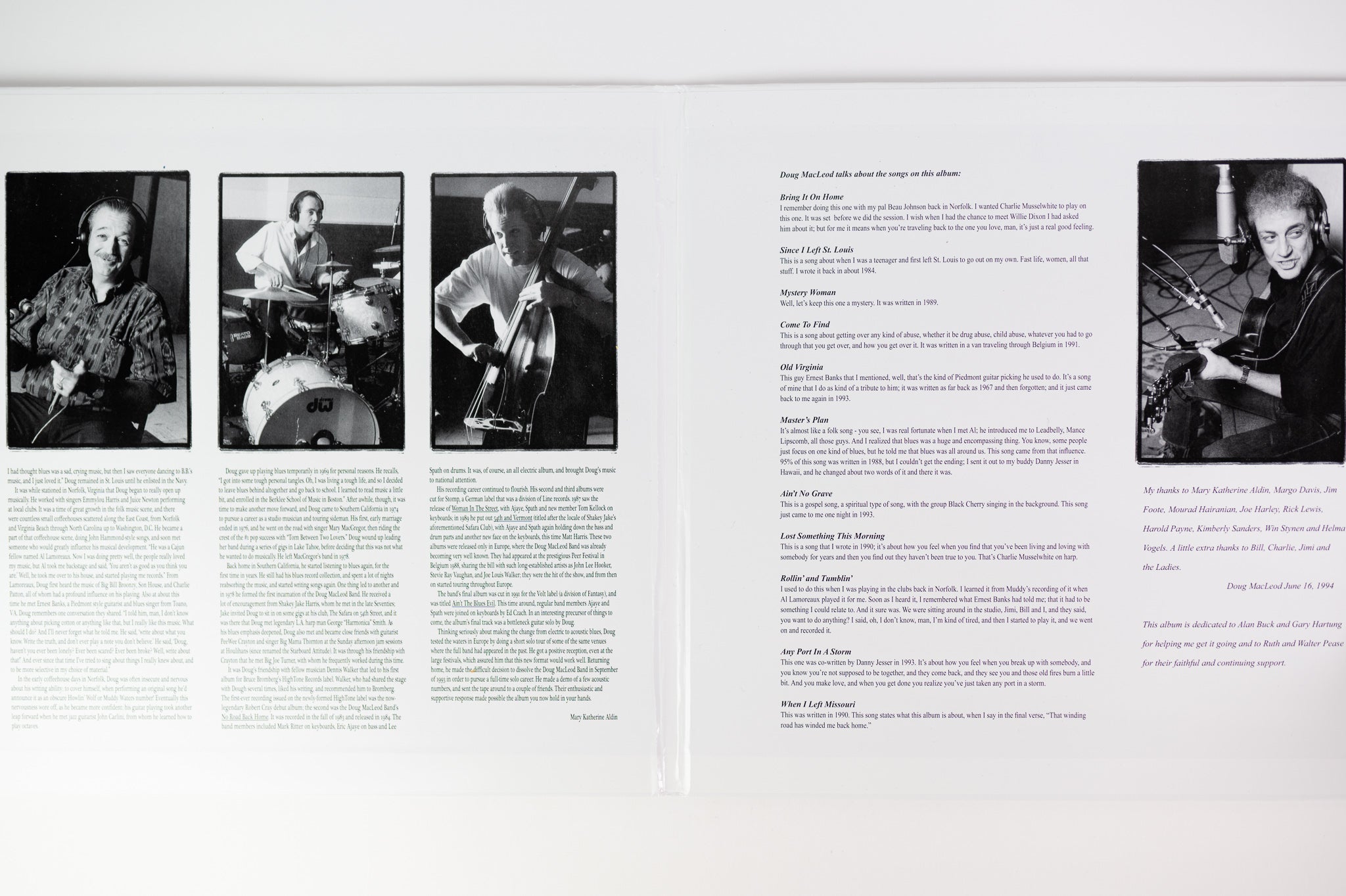 Doug MacLeod With Special Guest Charlie Musselwhite - Come To Find on Analogue Productions