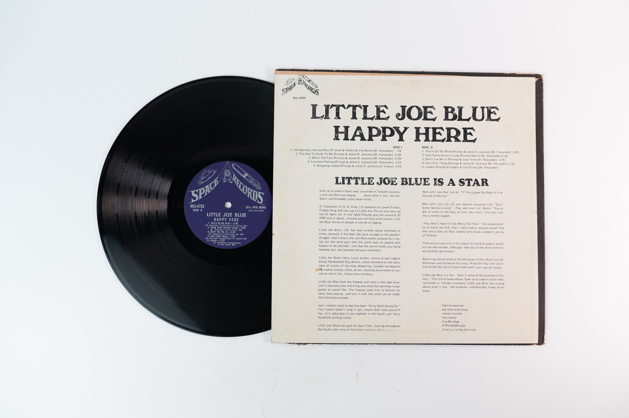 Little Joe Blue - Happy Here - "Earthy Blues" on Space