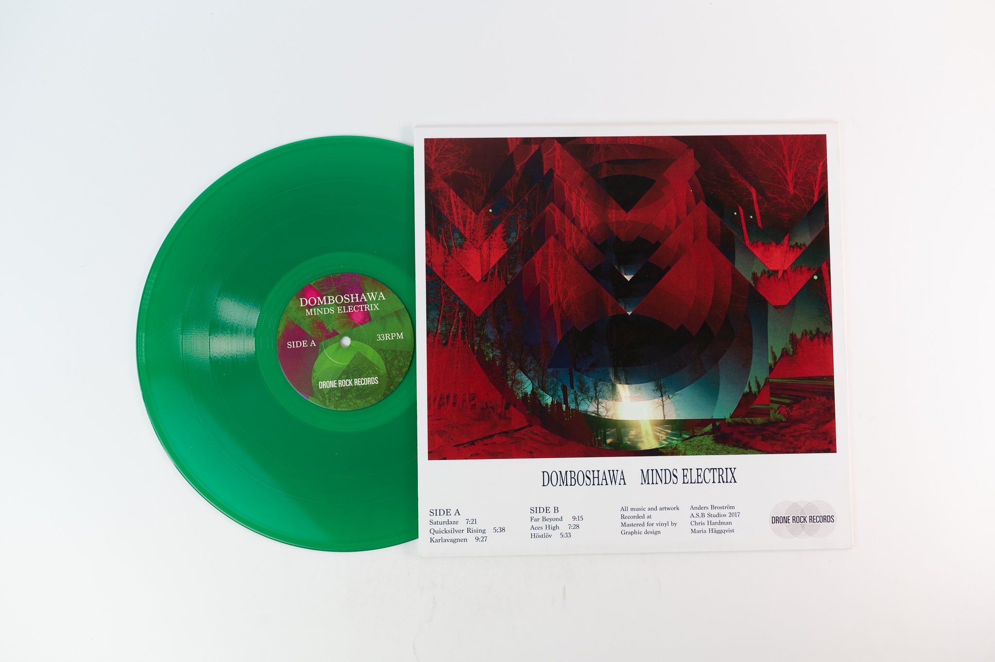 Domboshawa - Minds Electrix on Drone Rock UK Press Transparent Green Vinyl