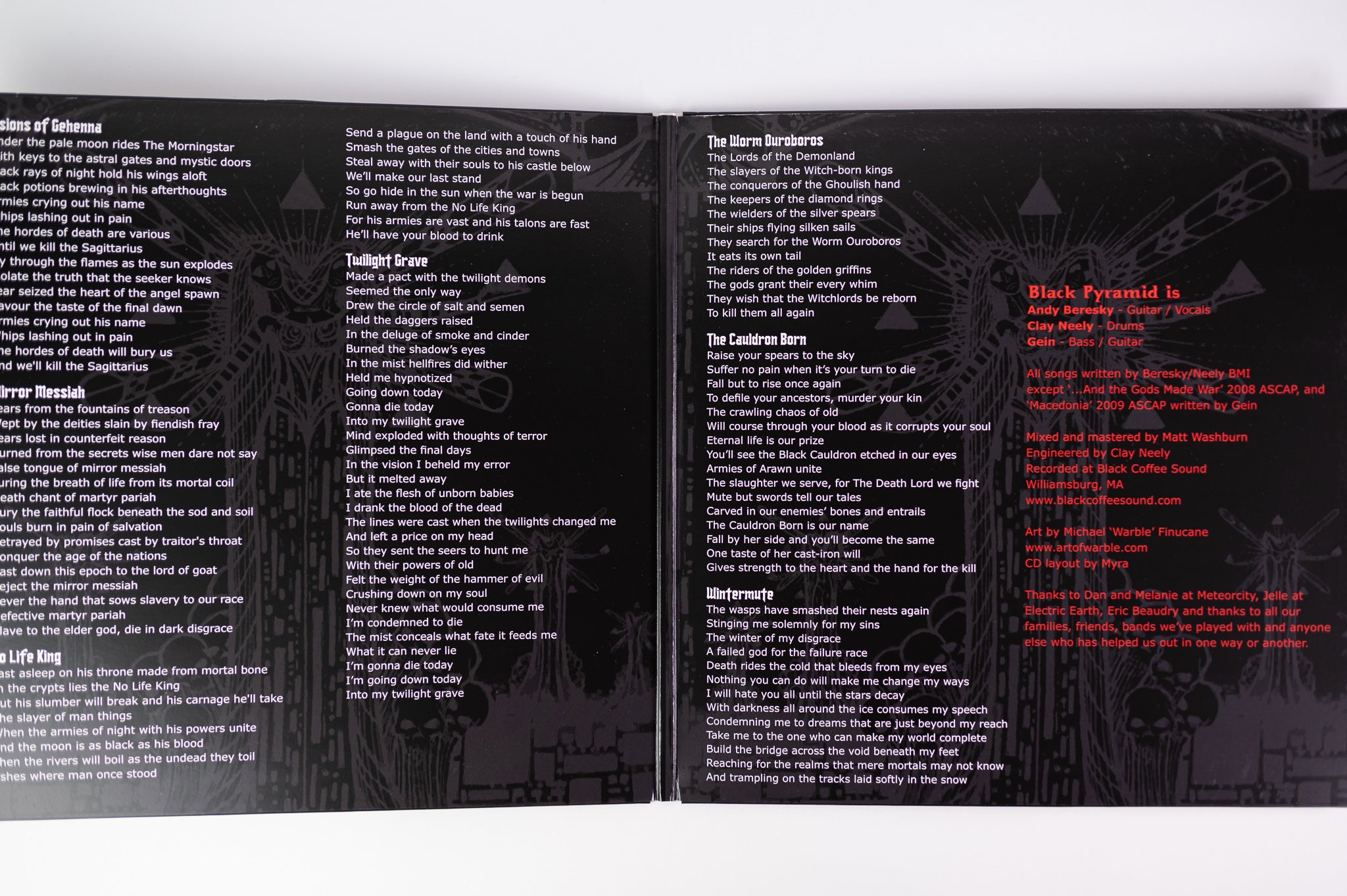 Black Pyramid - Black Pyramid on Electric Earth Red Black Swirl Belgian Pressing