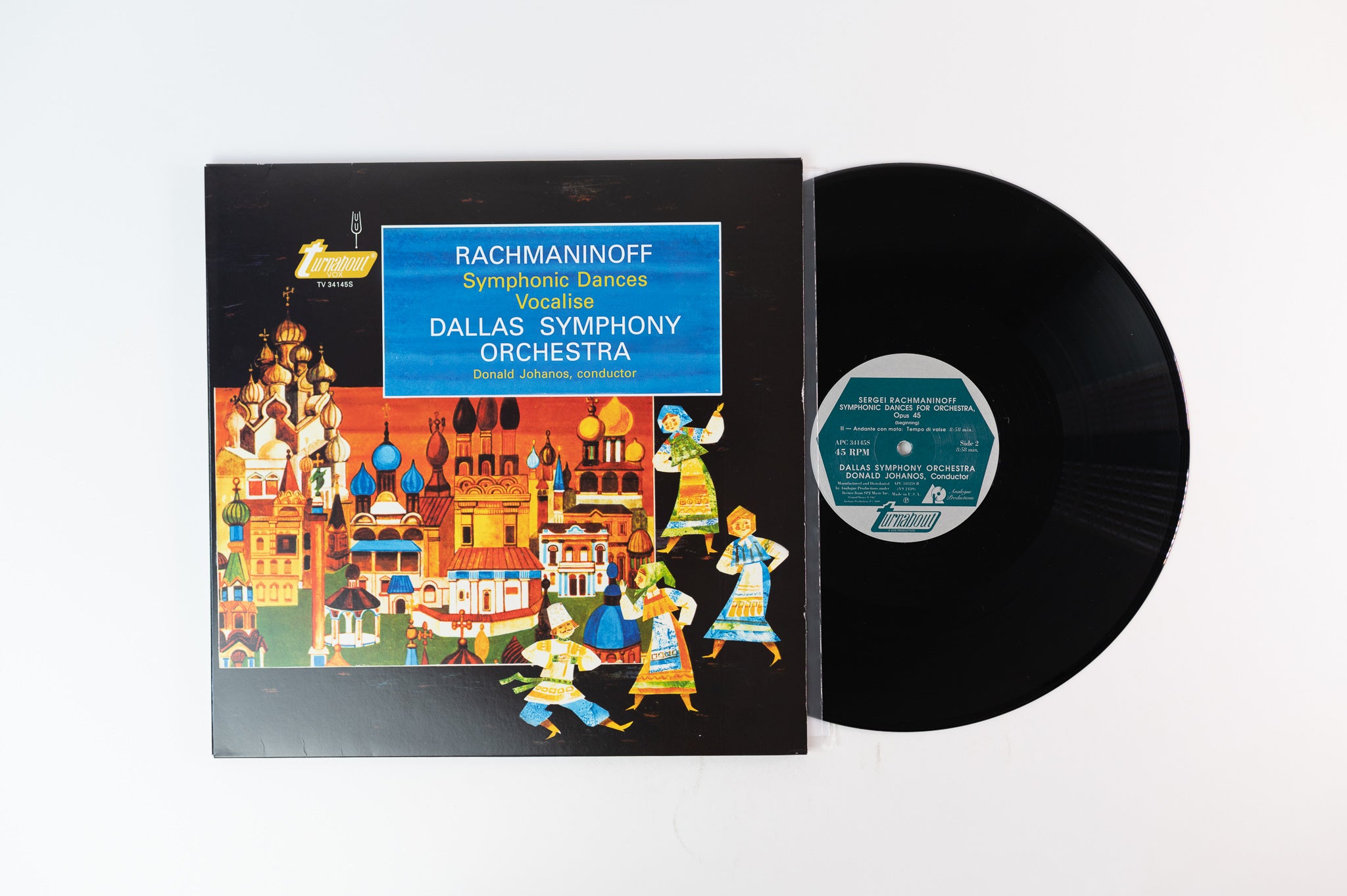 米LP Sergei Vasilyevich Rachmaninof Symphonic Dances / Vocalise TV34145S Turnabout /00260 Rachmaninoff, Dallas Symphony Orchestra, Donald Johanos
