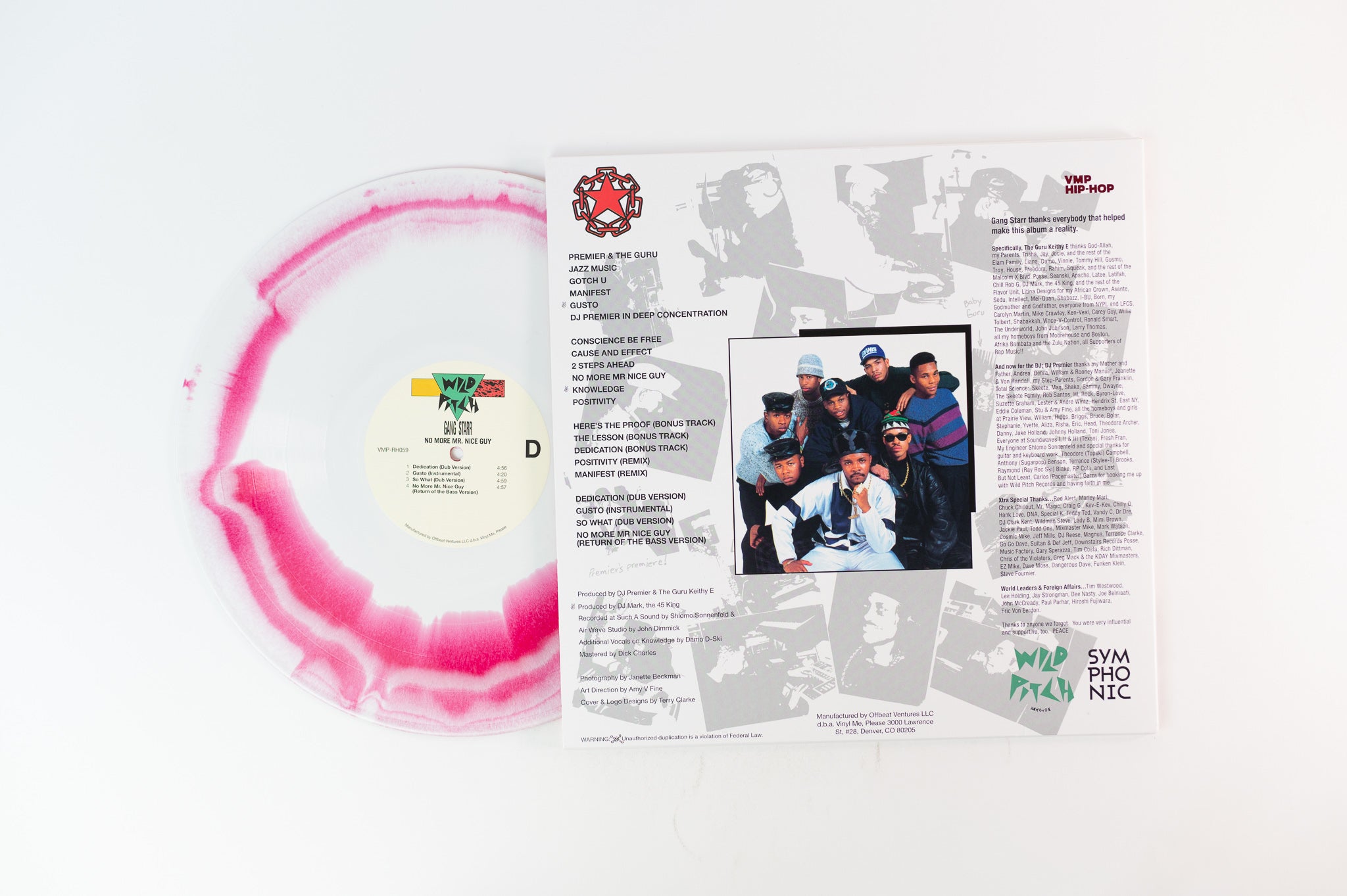 Gang Starr - No More Mr. Nice Guy Vinyl Me Please Red & White Vinyl Reissue