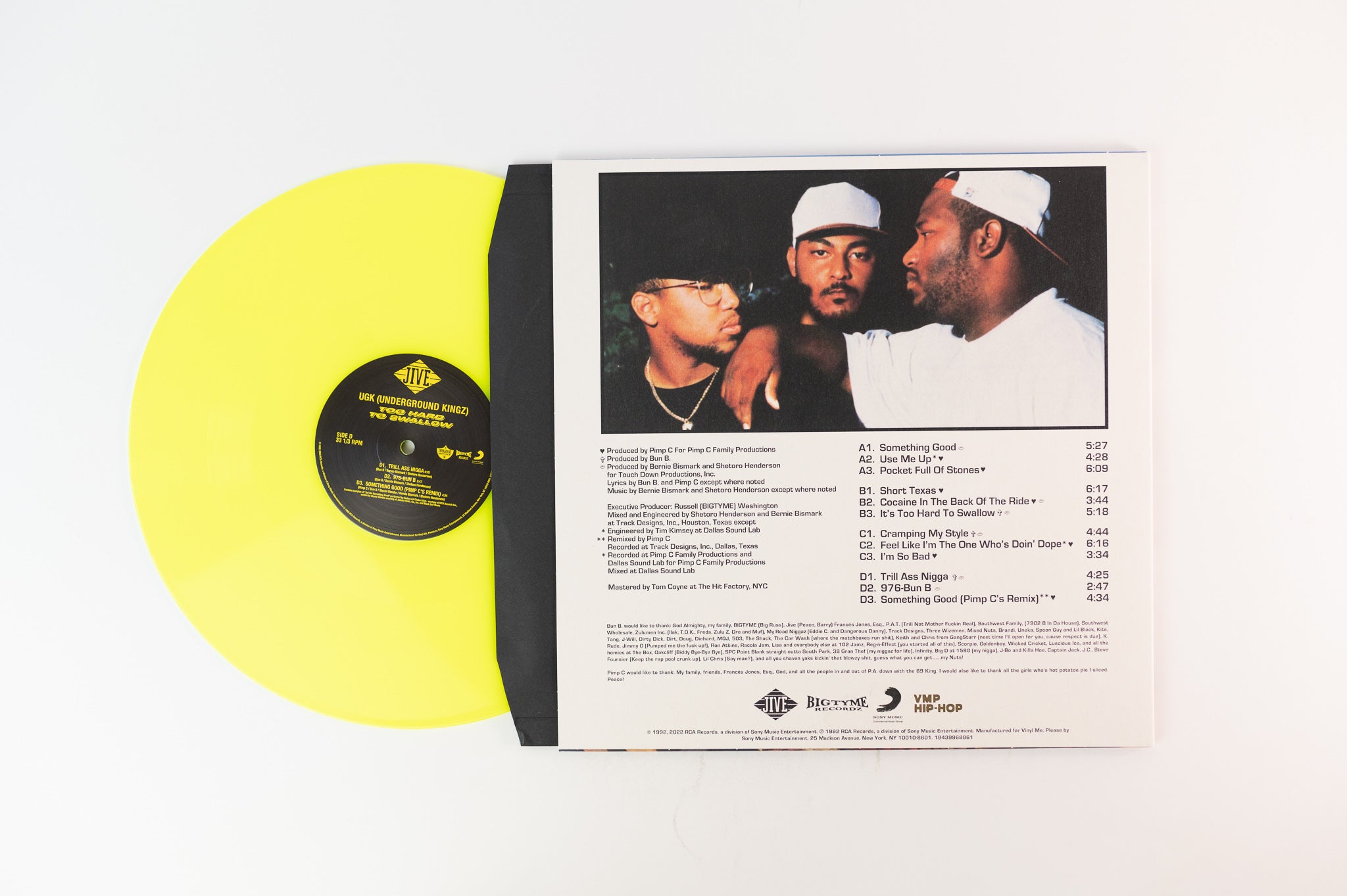 UGK - Too Hard to Swallow on Vinyl Me Please Yellow Neon Vinyl Reissue