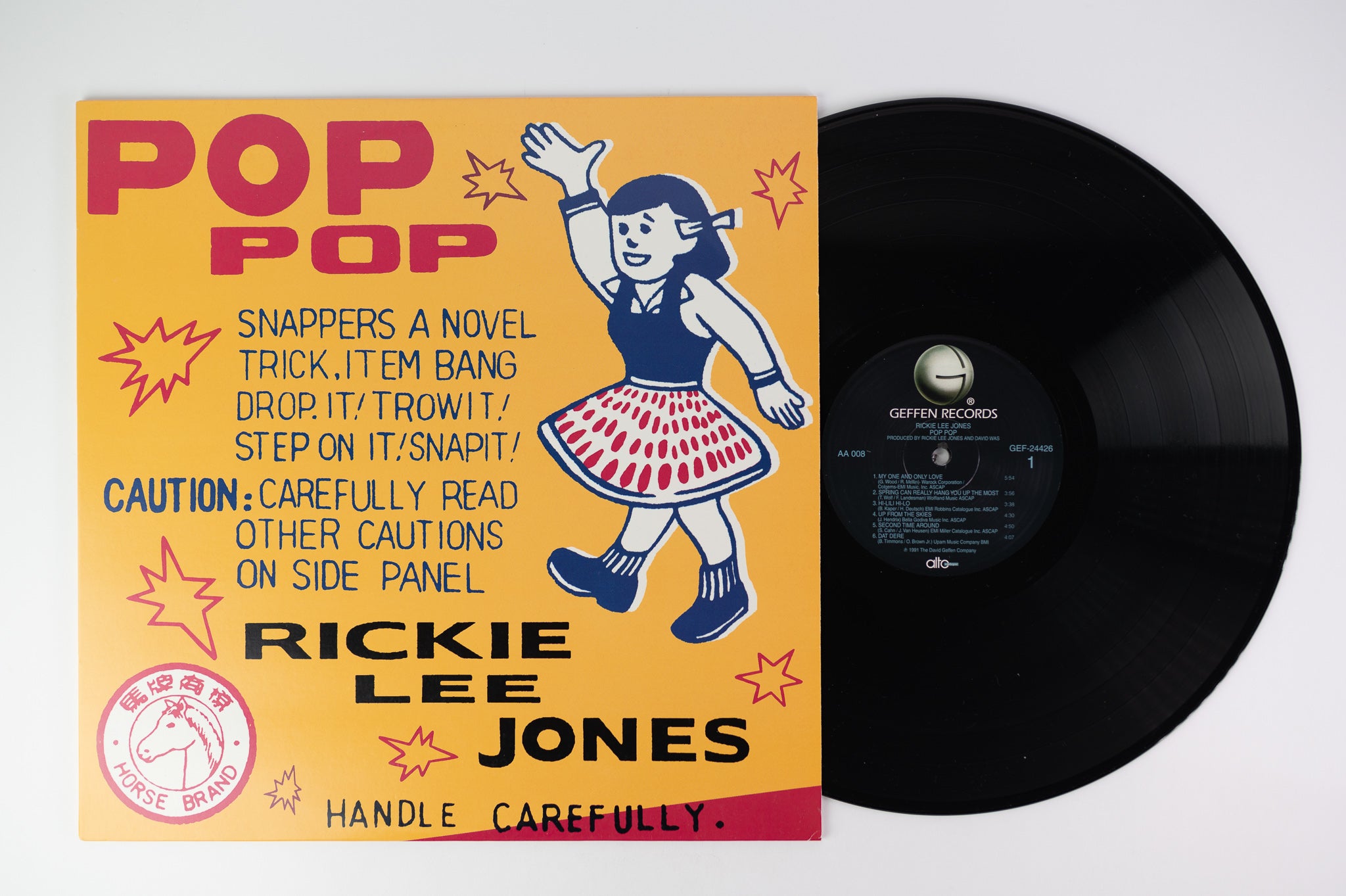 RICKIE LEE JONES / POP POP 91年レアアナログレコード Rickie Lee Jones - Pop Pop on Alto Analogue