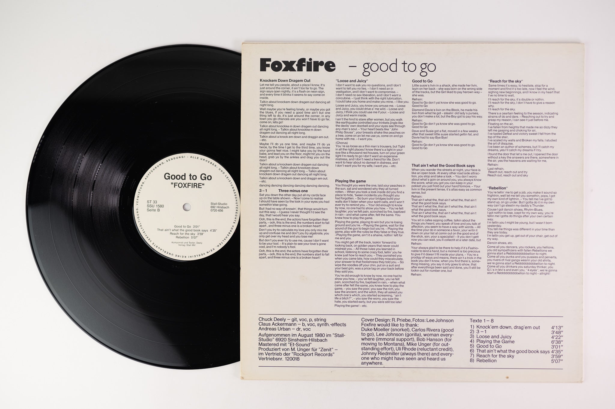 Foxfire - Good To Go on Stall-Studio German Pressing