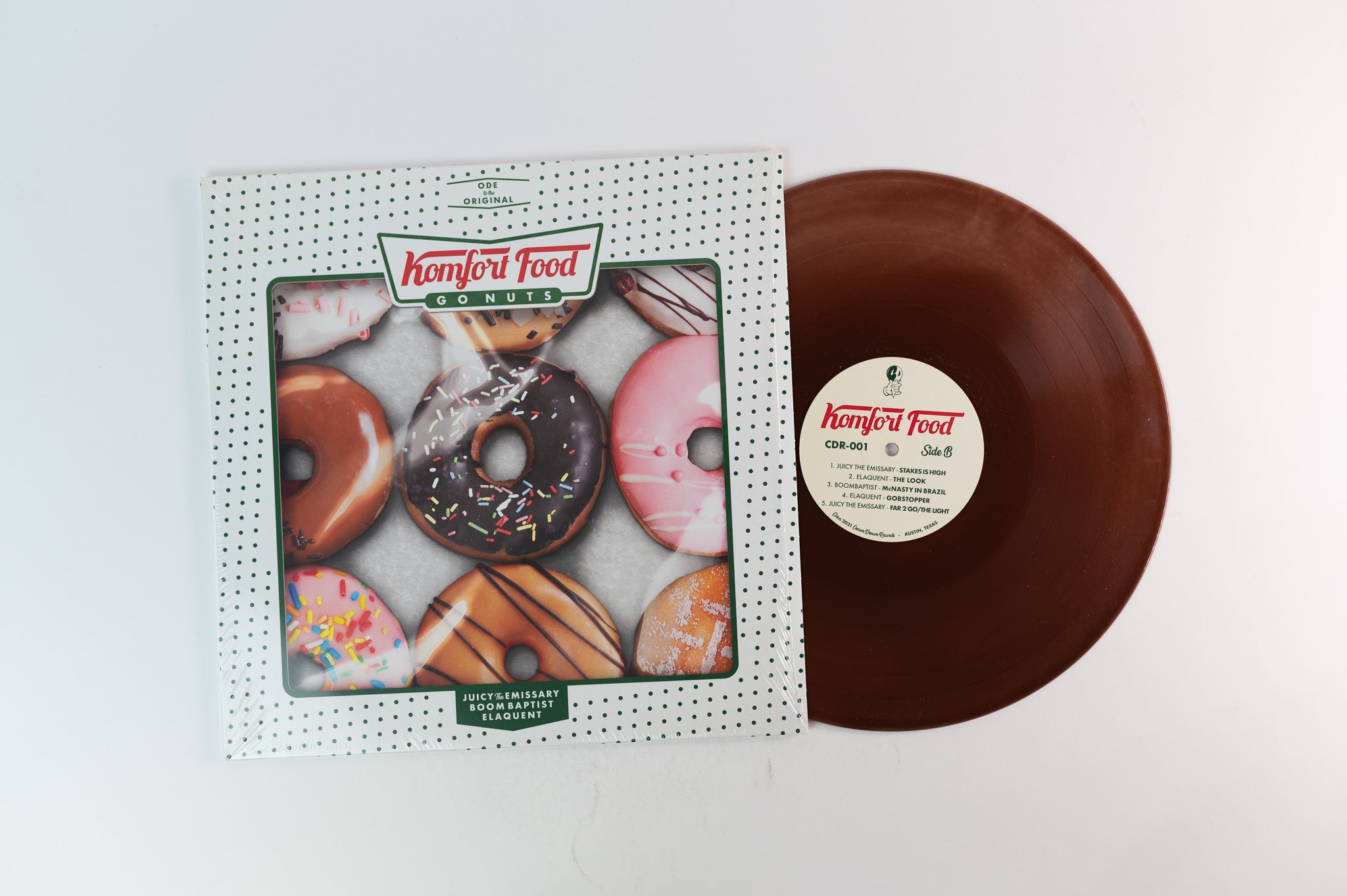 BoomBaptist - Komfort Food on Cream Dream Chocolate Glazed Colored Vinyl