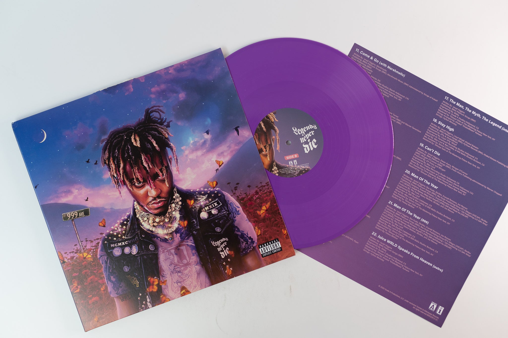 Juice WRLD - Legends Never Die on Grade A Productions Limited Purple Vinyl Alternate Cover