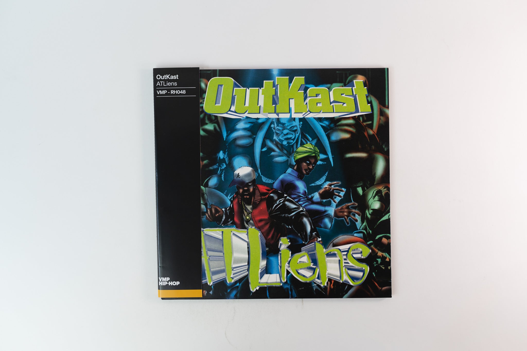 OutKast - ATLiens on Leface Vinyl Me Please Neon Green & Blue Galaxy Vinyl Reissue