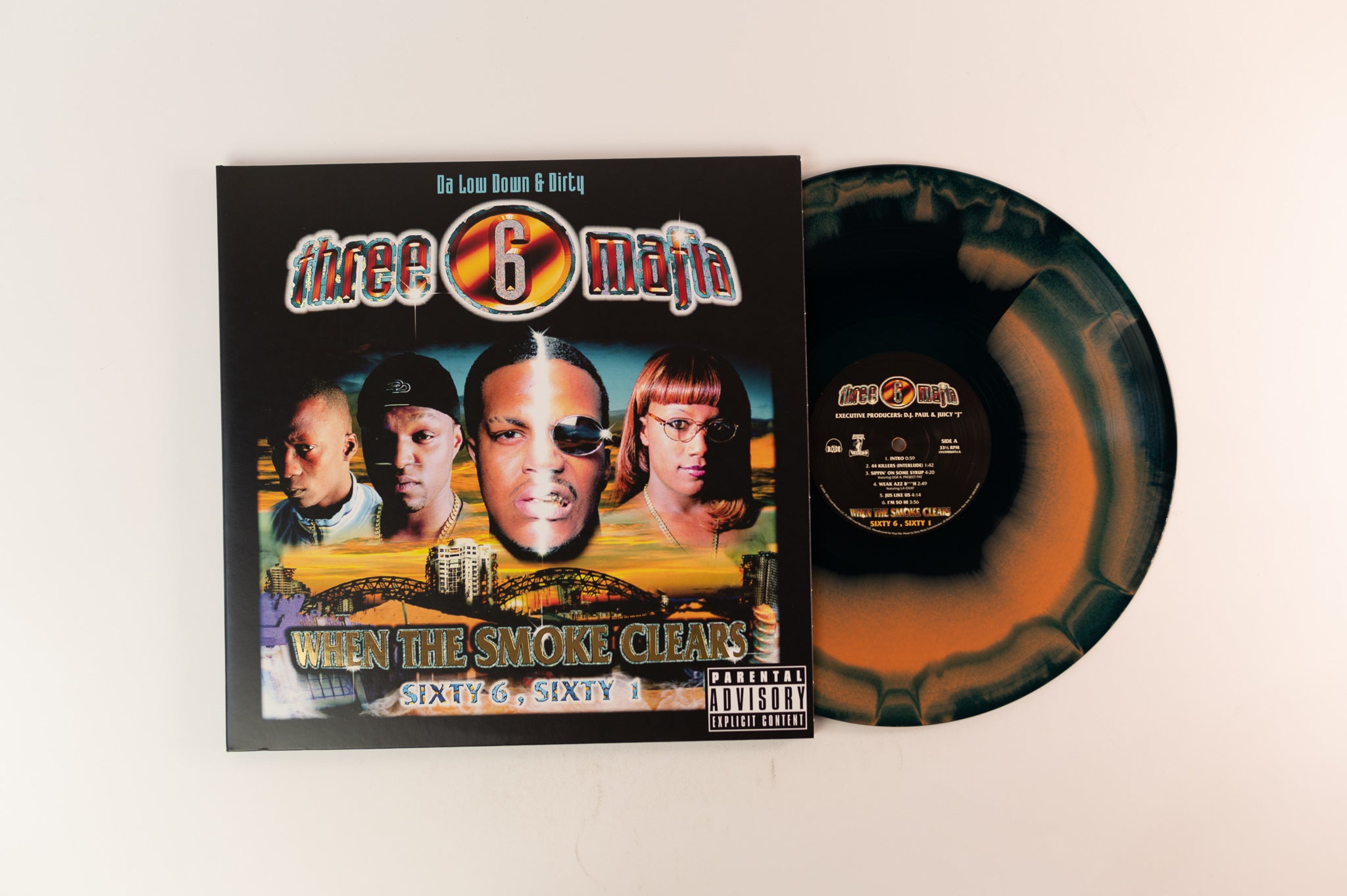 Three 6 Mafia - When The Smoke Clears (Sixty 6, Sixty 1) Vinyl Me Please Orange Mound Vinyl Reissue
